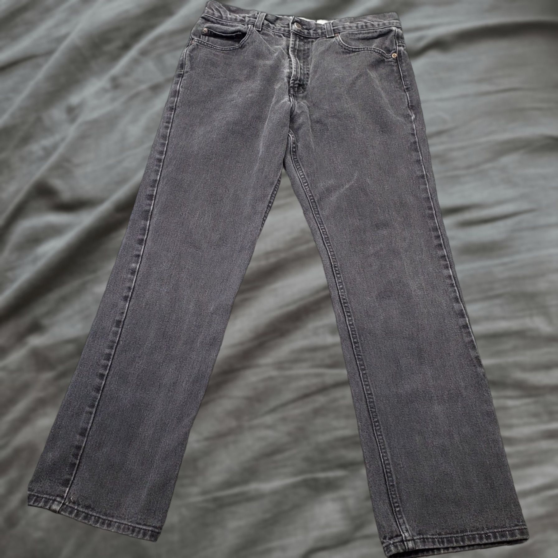 Vintage BCC Blues Straight Jeans Mens Size 34 Black Regular 5-Pocket Design Denim Jeans Regular Fit Flat Front 32in Inseam Size US 34 / EU 50 - 1 Thumbnail