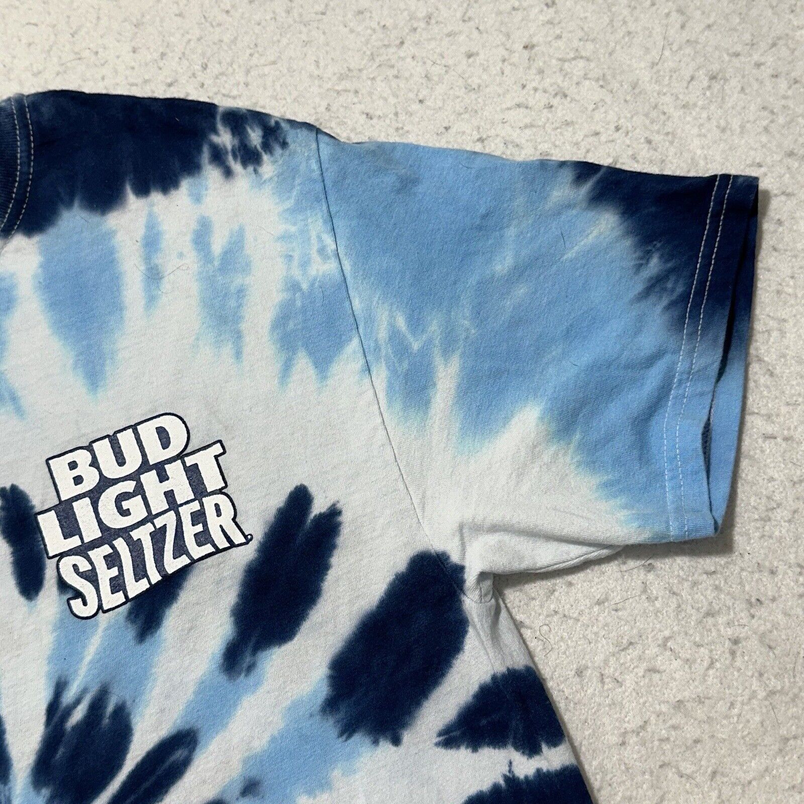 Other Bud Light Seltzer Small Blue White Tie-Dye Graphic T Shirt Size US S / EU 44-46 / 1 - 4 Thumbnail