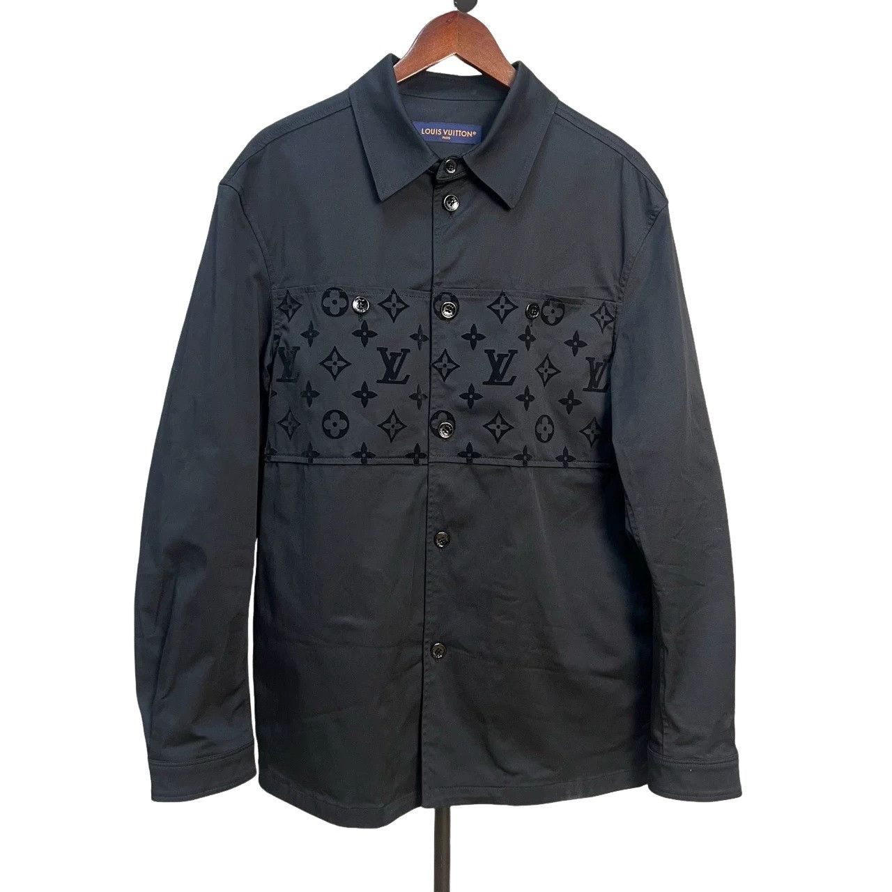 Louis Vuitton Louis Vuitton Flocked Monogram Shirt Size M Size US M / EU 48-50 / 2 - 1 Thumbnail