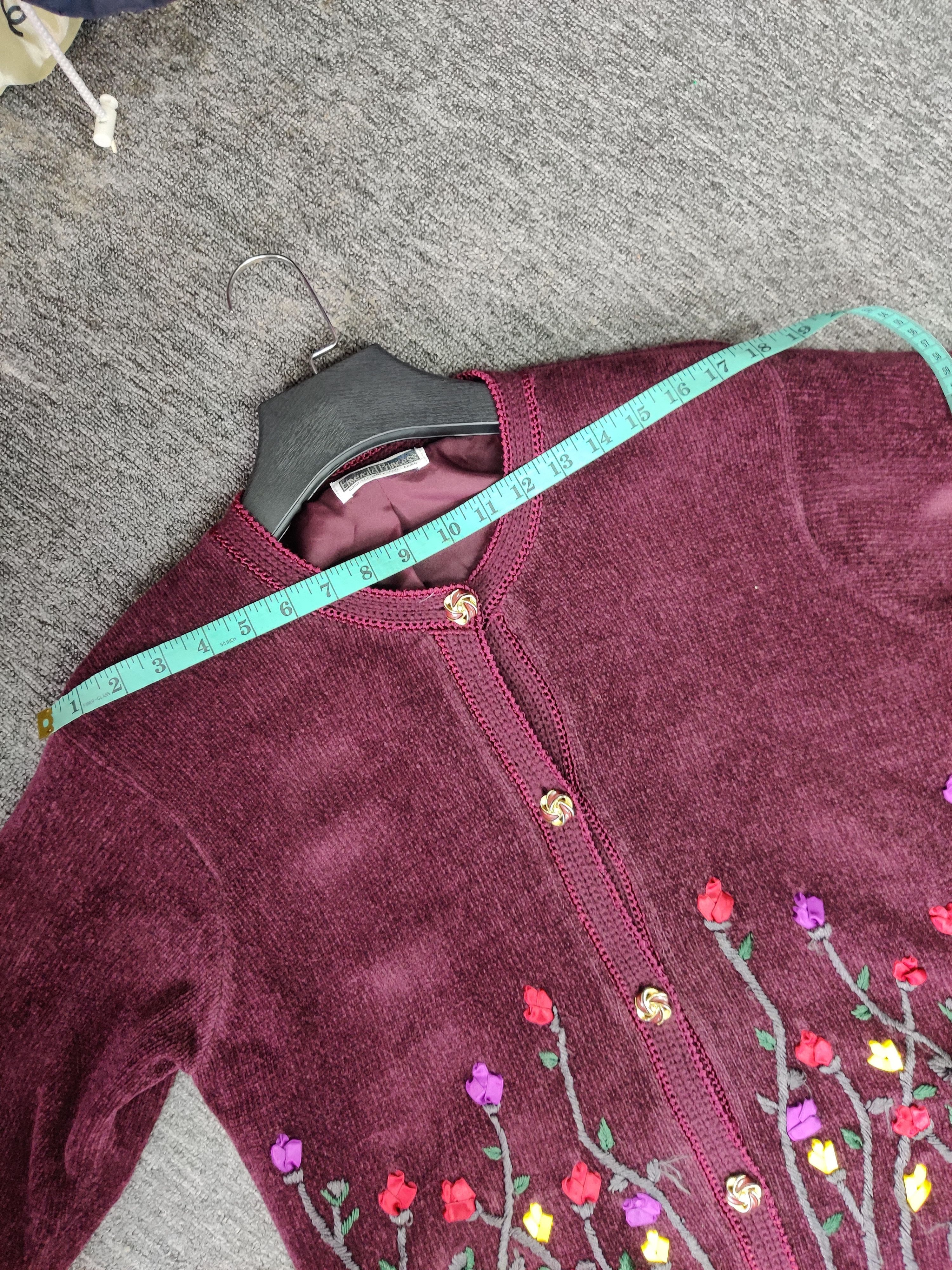 Japanese Brand Vintage Emrald Princess Embroidery Floral Cardigan Size US M / EU 48-50 / 2 - 14 Thumbnail