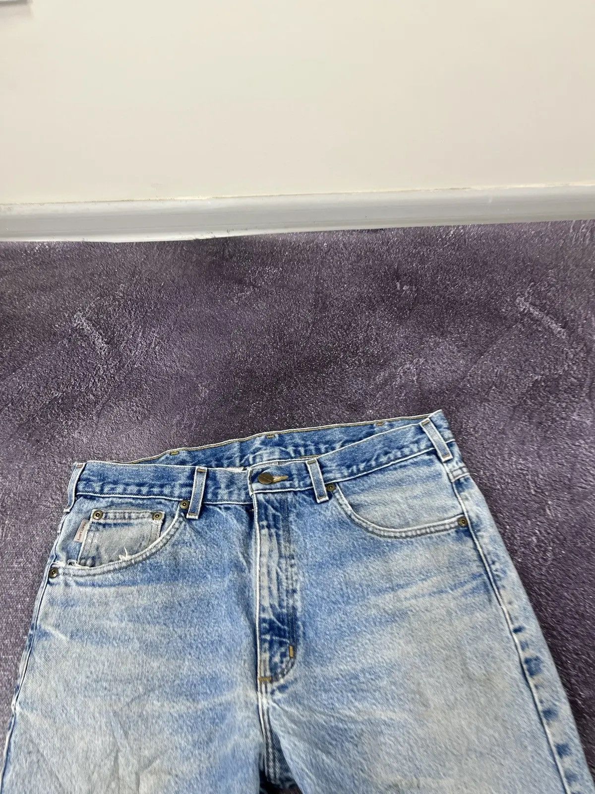 Carhartt × Vintage Vintage Carhartt Faded Blue Denim Relaxed Fit Hype Jeans Size US 34 / EU 50 - 10 Thumbnail