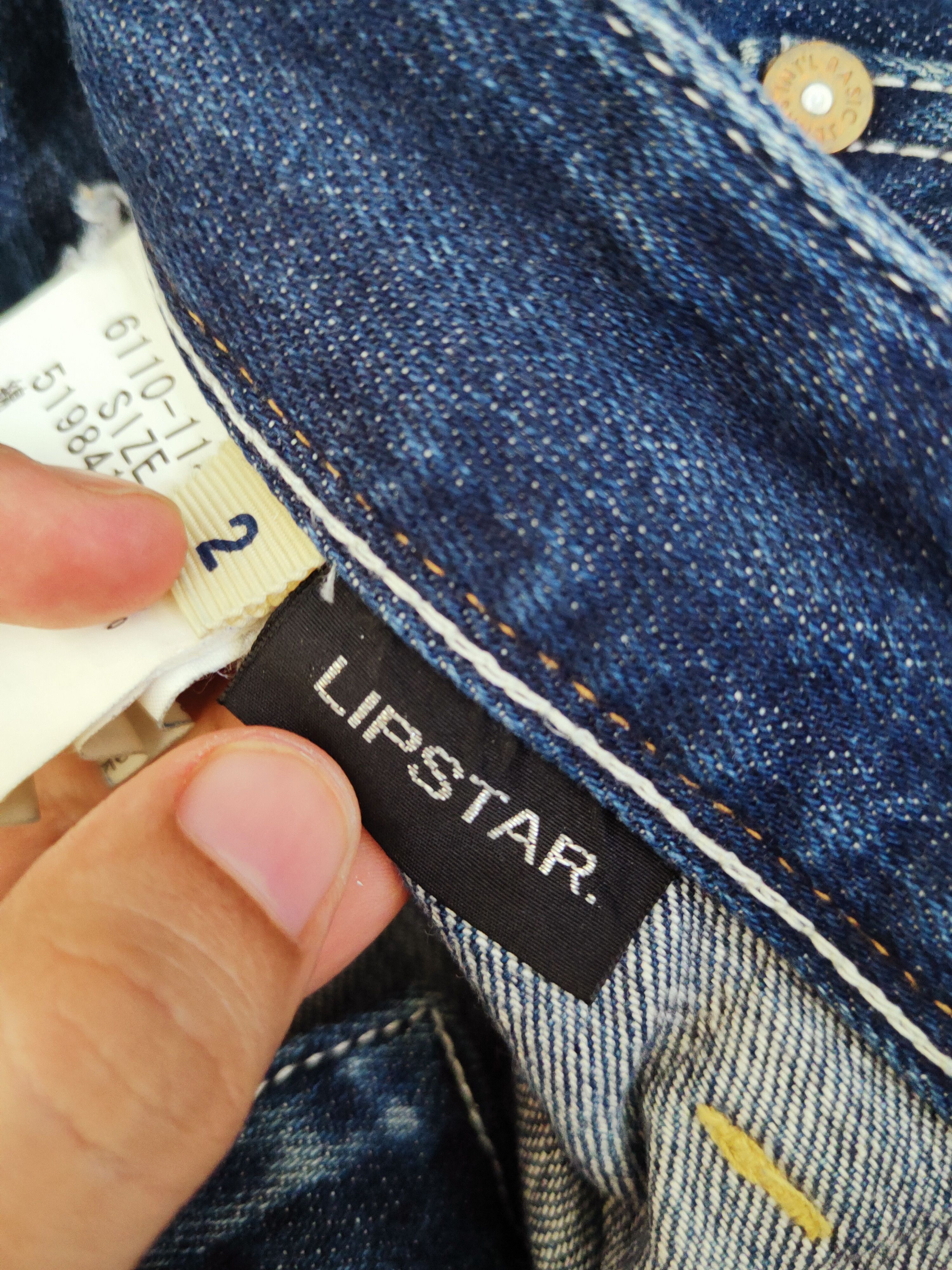Japanese Brand Lip Star Dark Blue Distressed Ripped Jeans #W222 Size 31" - 16 Thumbnail