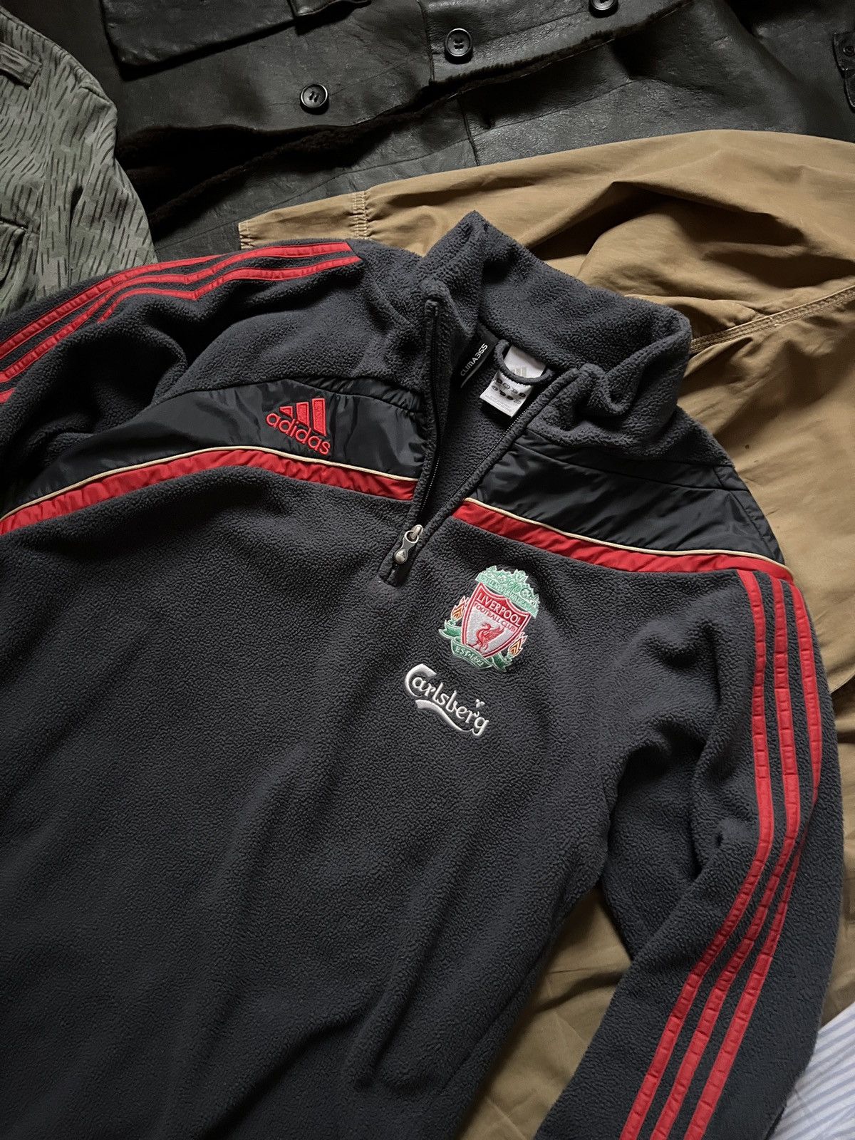 Adidas Adidas Liverpool 2009 Vintage Fleece Training Hoodie Jersey Size US L / EU 52-54 / 3 - 5 Thumbnail