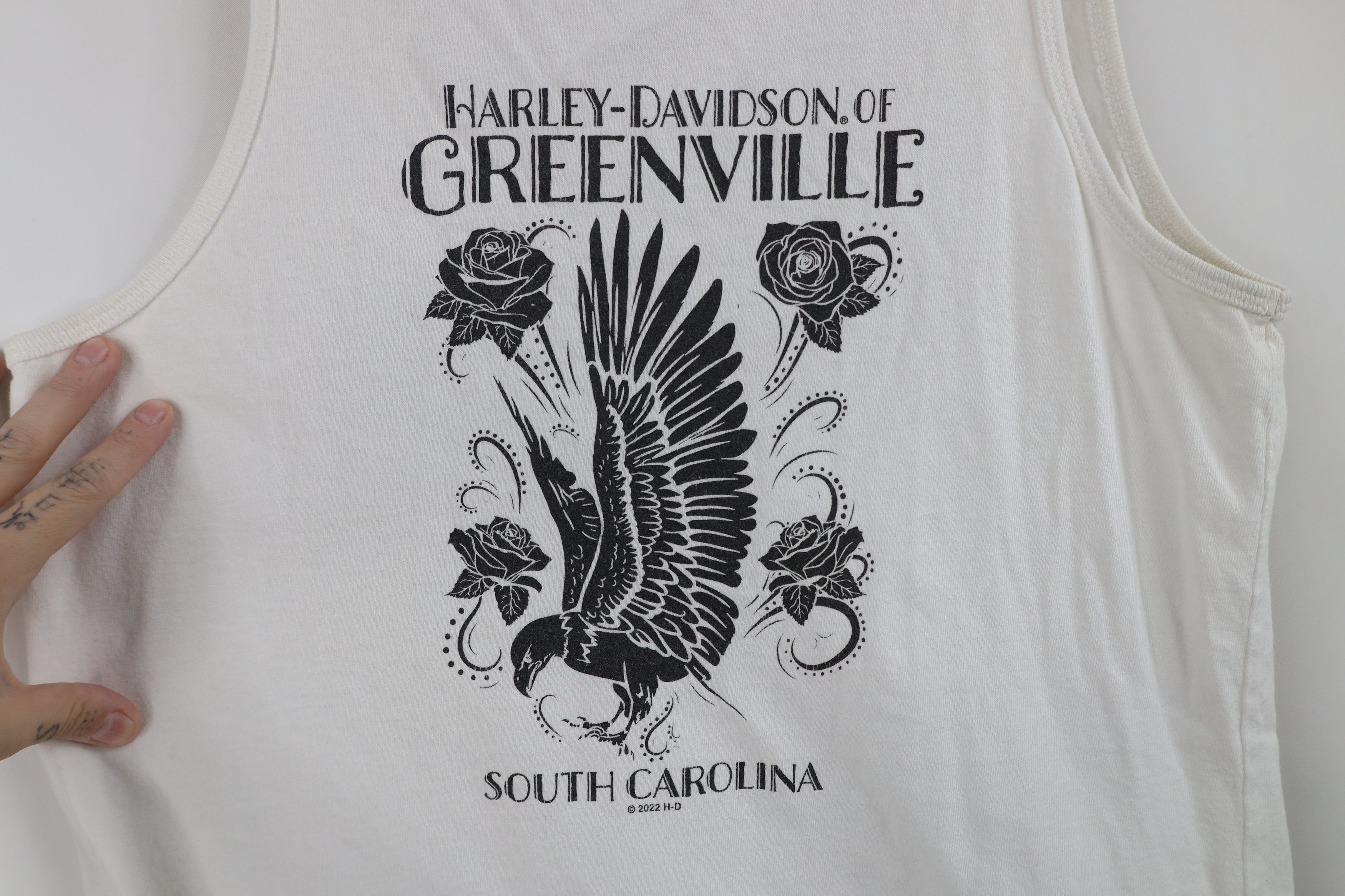 Harley Davidson Vintage Y2K Harley Davidson Phoenix Tank Top T-Shirt White Size L / US 10 / IT 46 - 11 Thumbnail