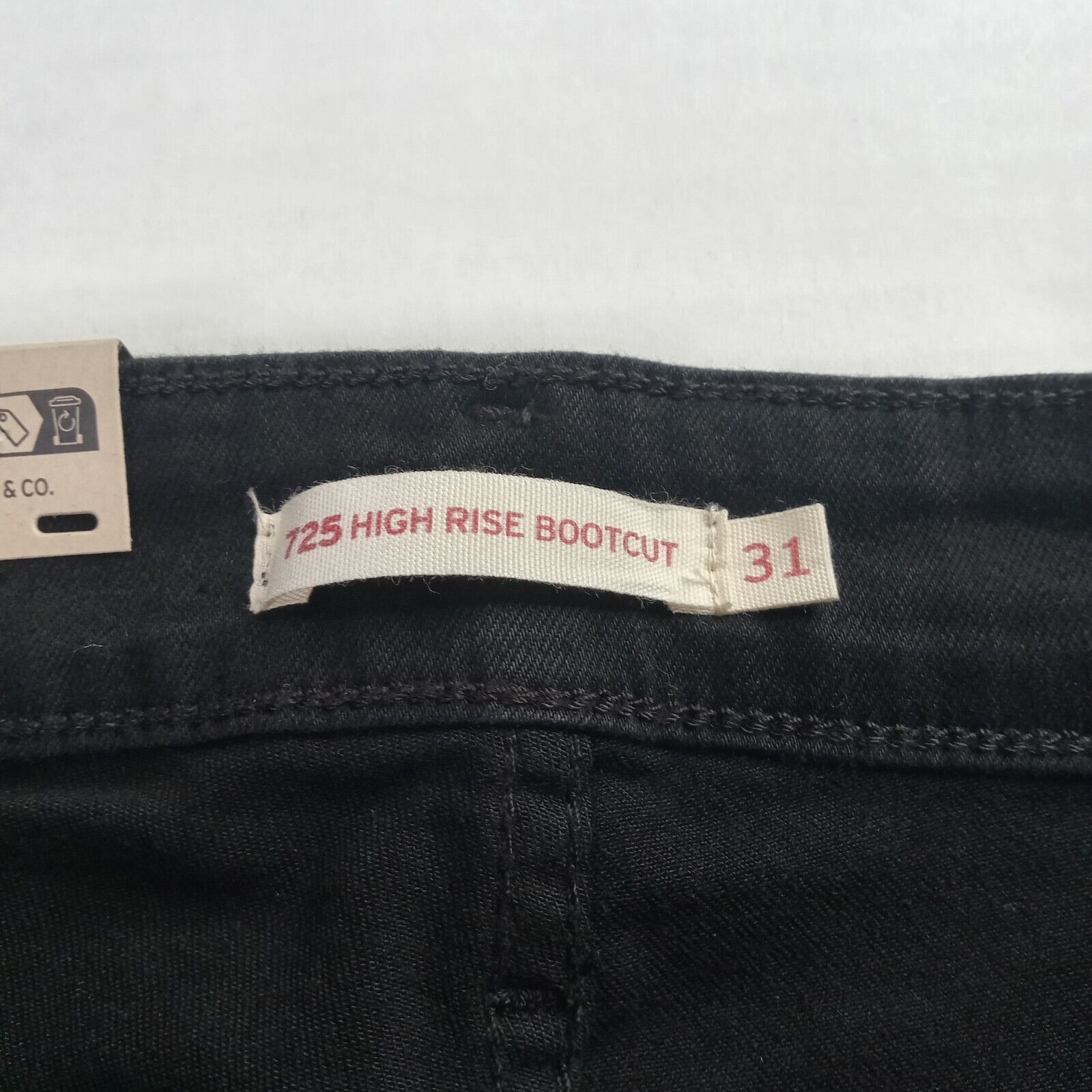 Levi's Levi's 725 High-Rise Bootcut Jeans Women's Size 31x32 Black Size 31" - 5 Thumbnail