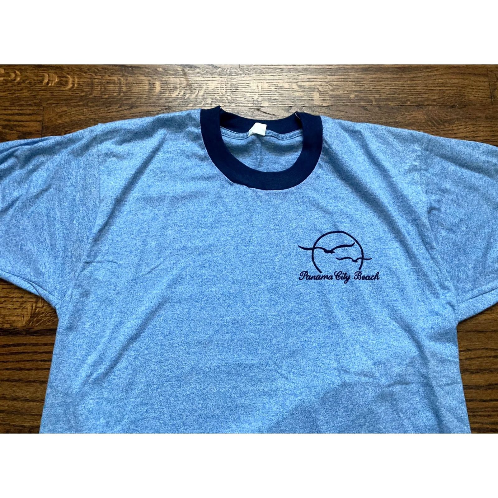 Vintage VINTAGE 70s PCB Panama City Beach Florida Shirt Mens XL Ringer USA Made Blue Size US XL / EU 56 / 4 - 2 Thumbnail