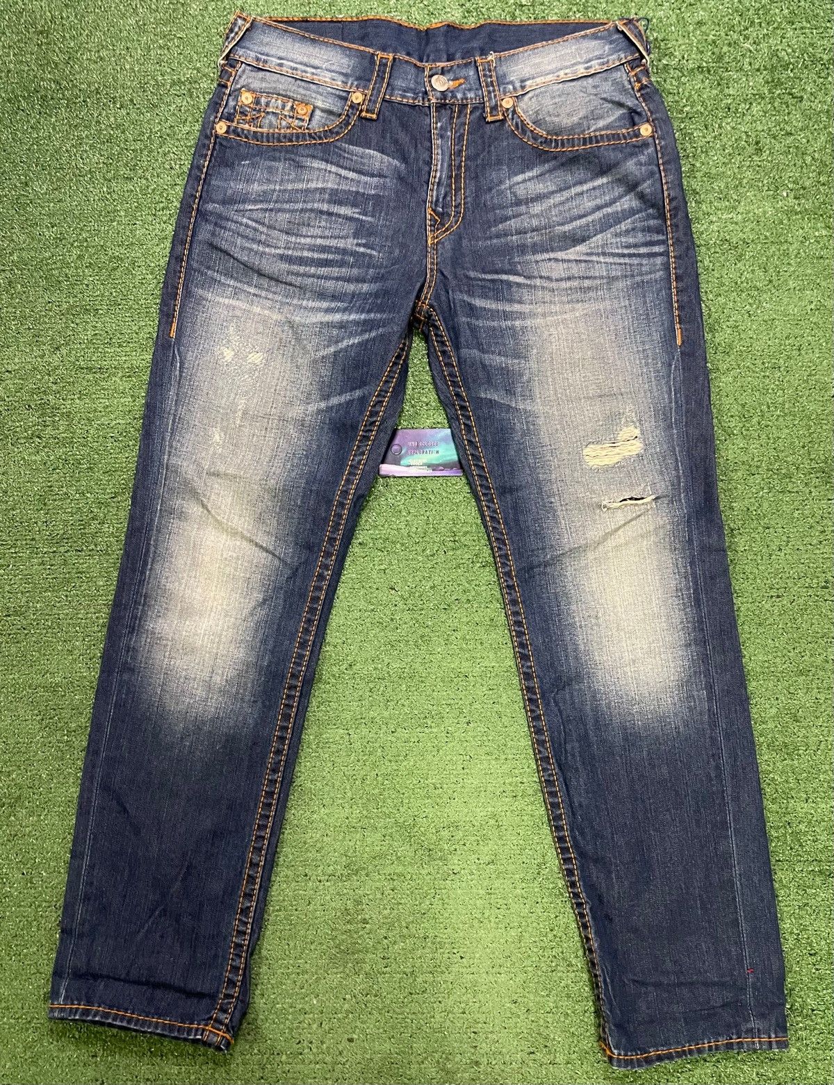 True Religion True Religion orange stitch jeans Size US 34 / EU 50 - 1 Thumbnail