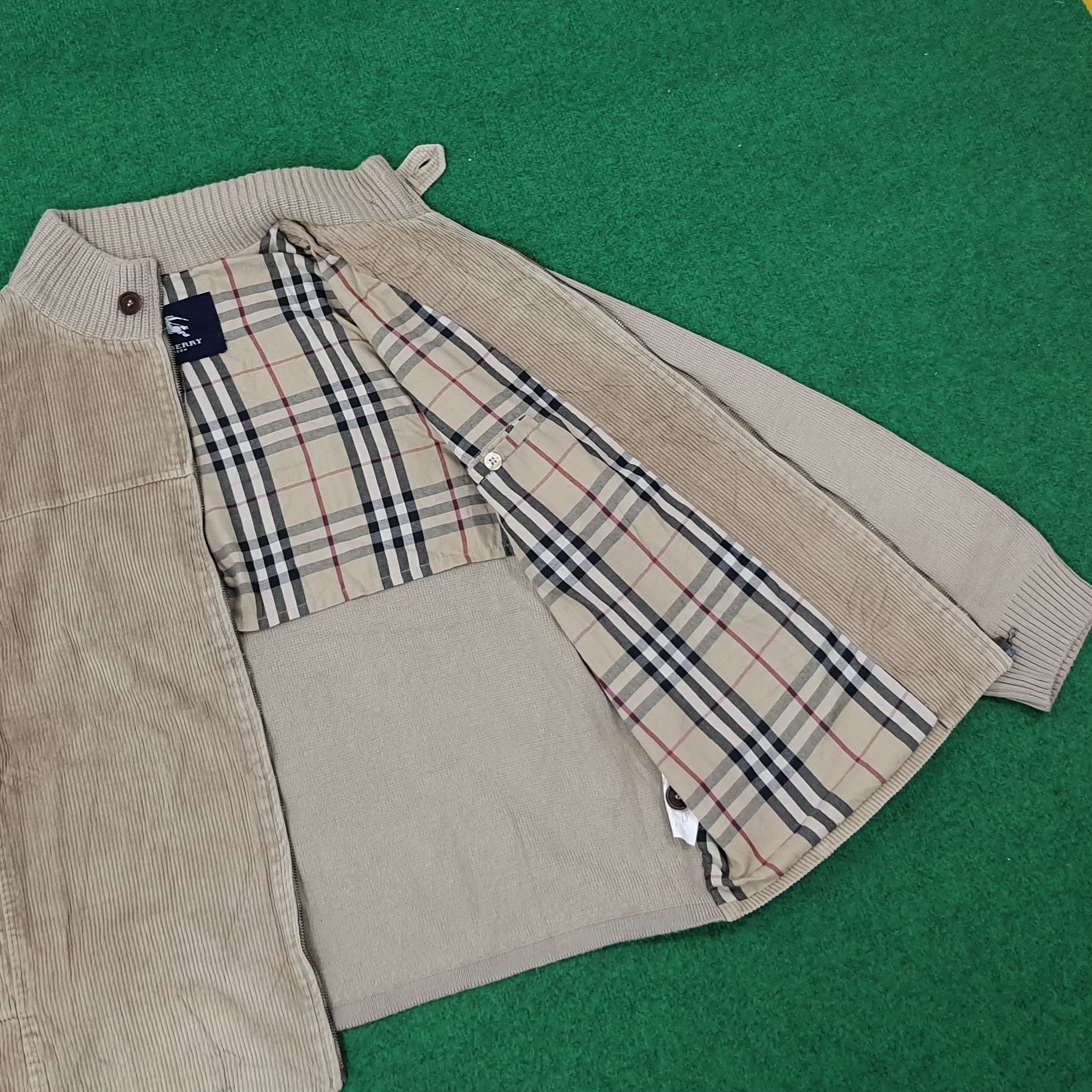 Burberry × Vintage Vintage Burberry Nova Check Knitted Corduroy Style Jacket Size US XL / EU 56 / 4 - 6 Thumbnail