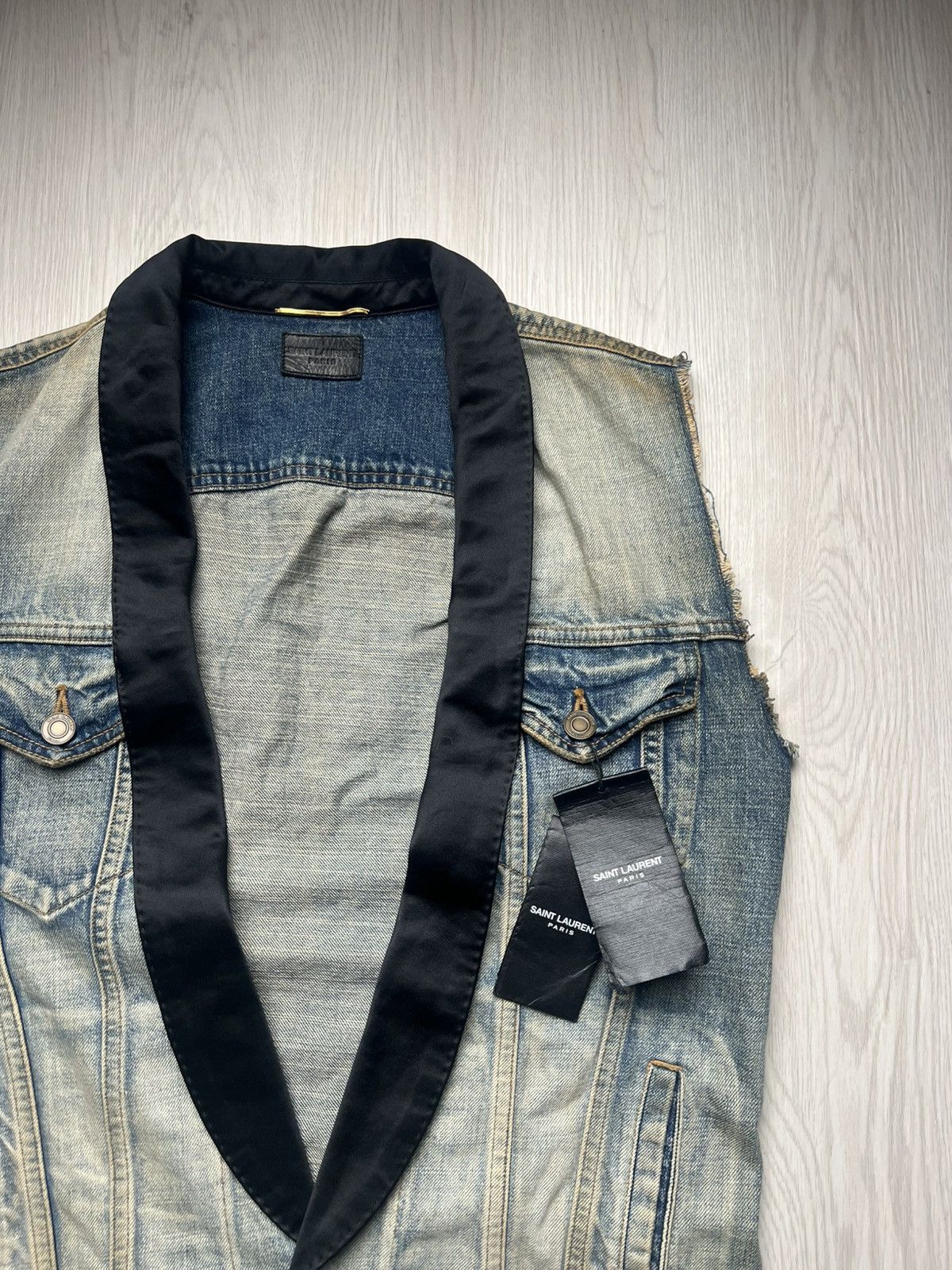 Saint Laurent Paris SS16 Saint Laurent by Hedi Slimane Denim Vest Size US XS / EU 42 / 0 - 4 Thumbnail