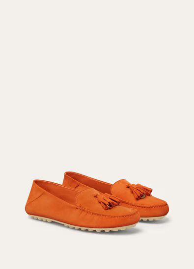 Loro Piana o1srvl11e0725 Dot Sole Walk Loafers in Orange Size US 10 / IT 40 - 3 Thumbnail