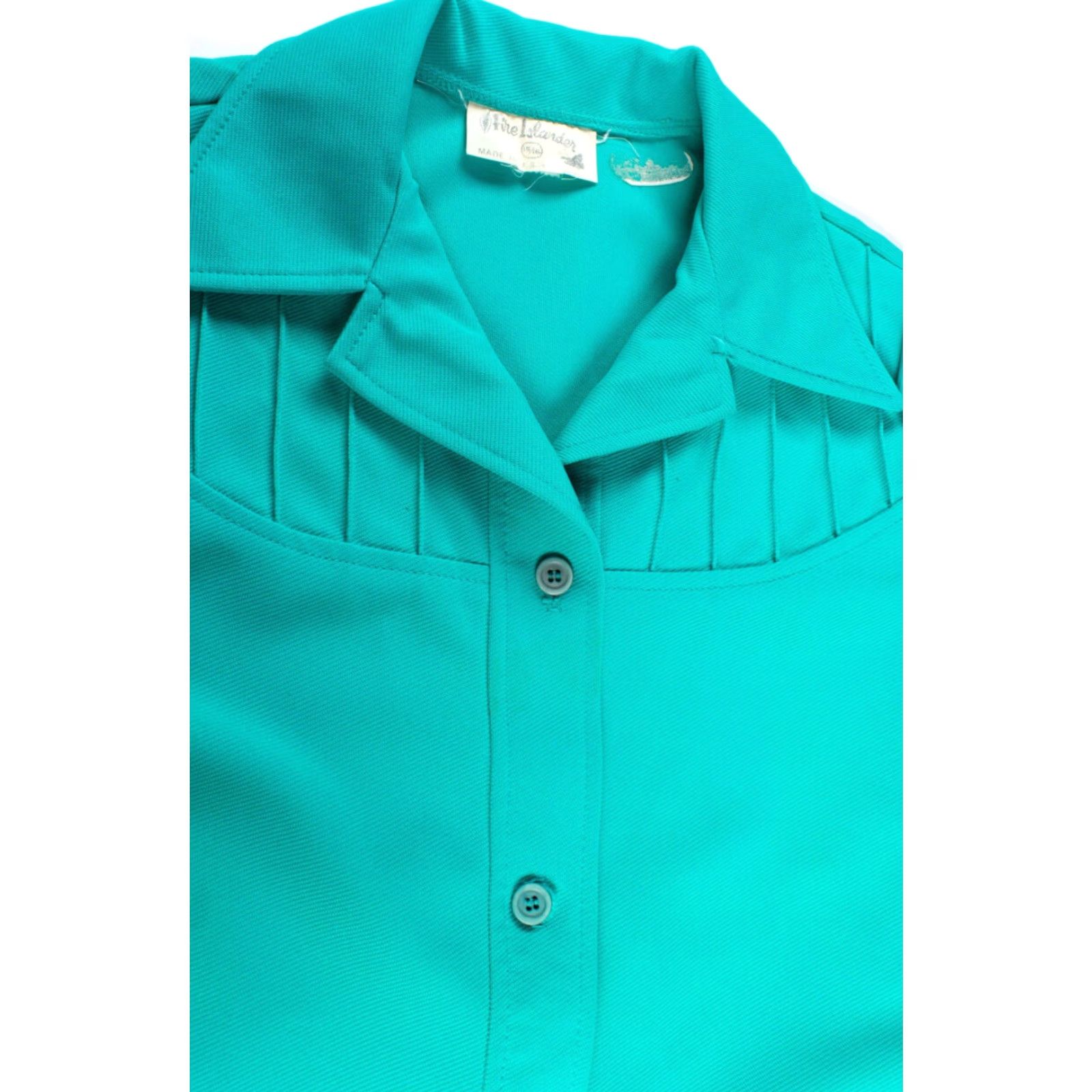 Altea VINTAGE Fire Islander Teal Button Up Jacket Medium 1970s Mens Size US M / EU 48-50 / 2 - 2 Thumbnail