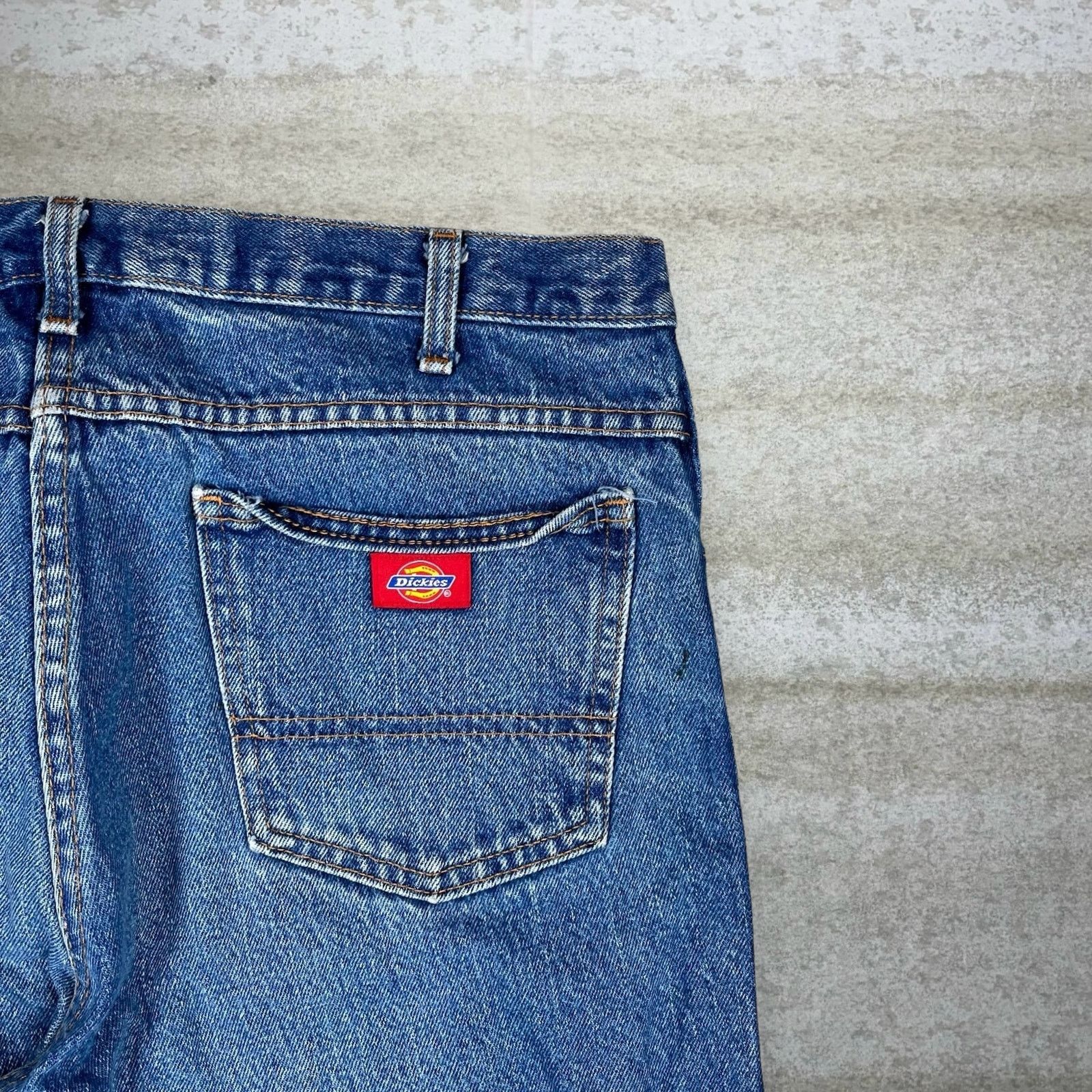 Dickies Vintage 90s Dickies Jeans 38x29 Relaxed Fit Medium Wash Size US 38 / EU 54 - 3 Thumbnail
