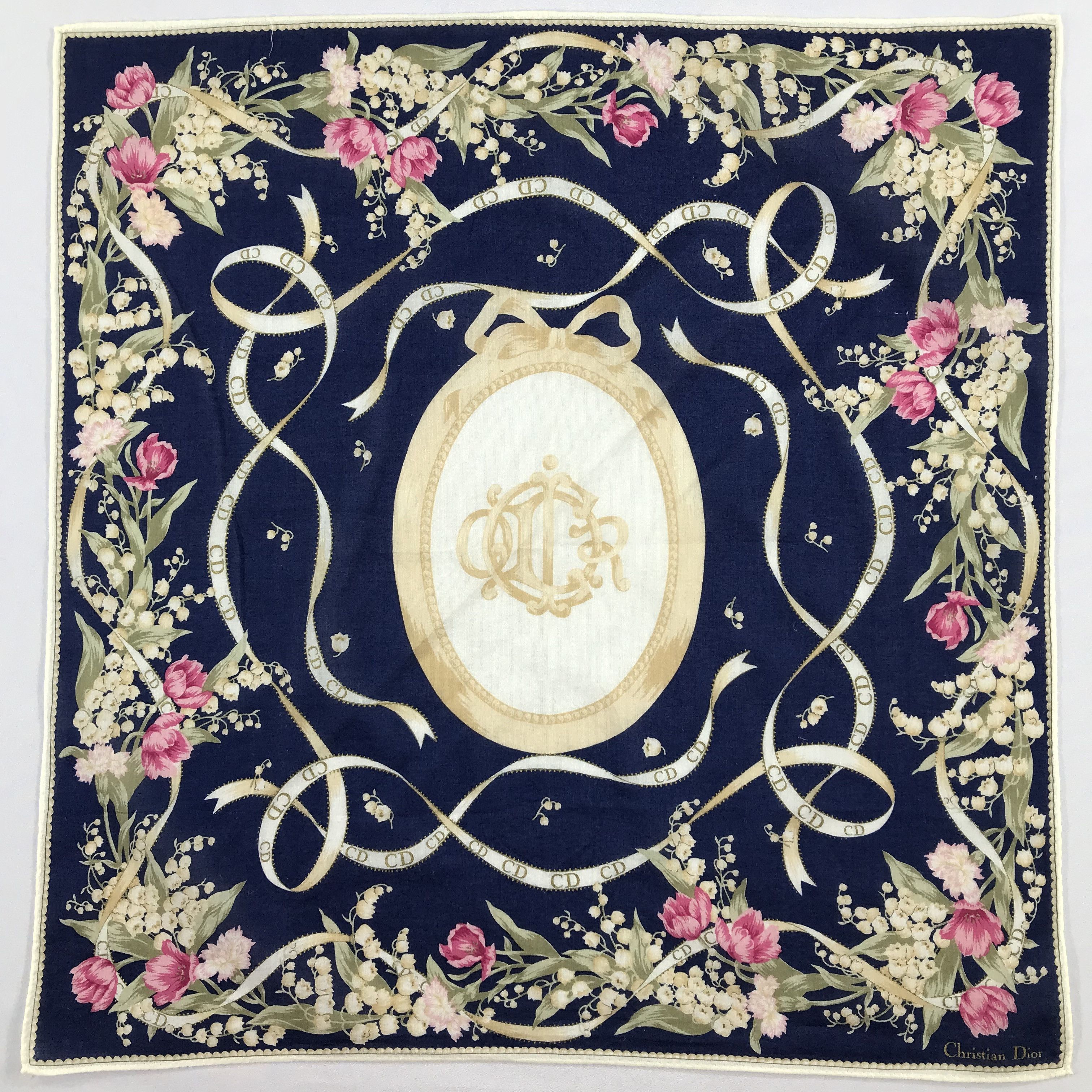 Vintage Christian Dior Bandana / Handkerchief / Neckerchief - S2055 Size ONE SIZE - 1 Thumbnail