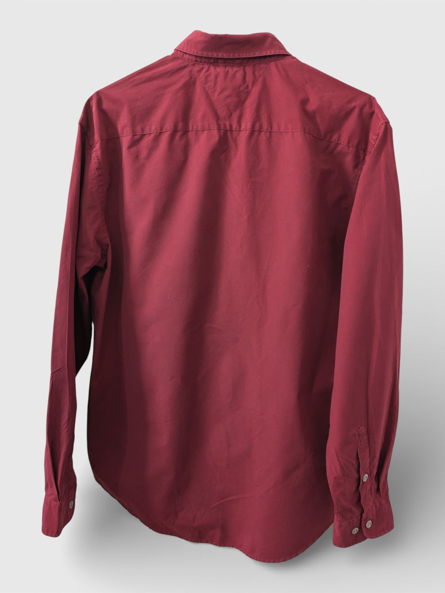 Tommy Hilfiger Tommy Hilfiger Burgundy Shirt Vintage M Size US M / EU 48-50 / 2 - 2 Thumbnail