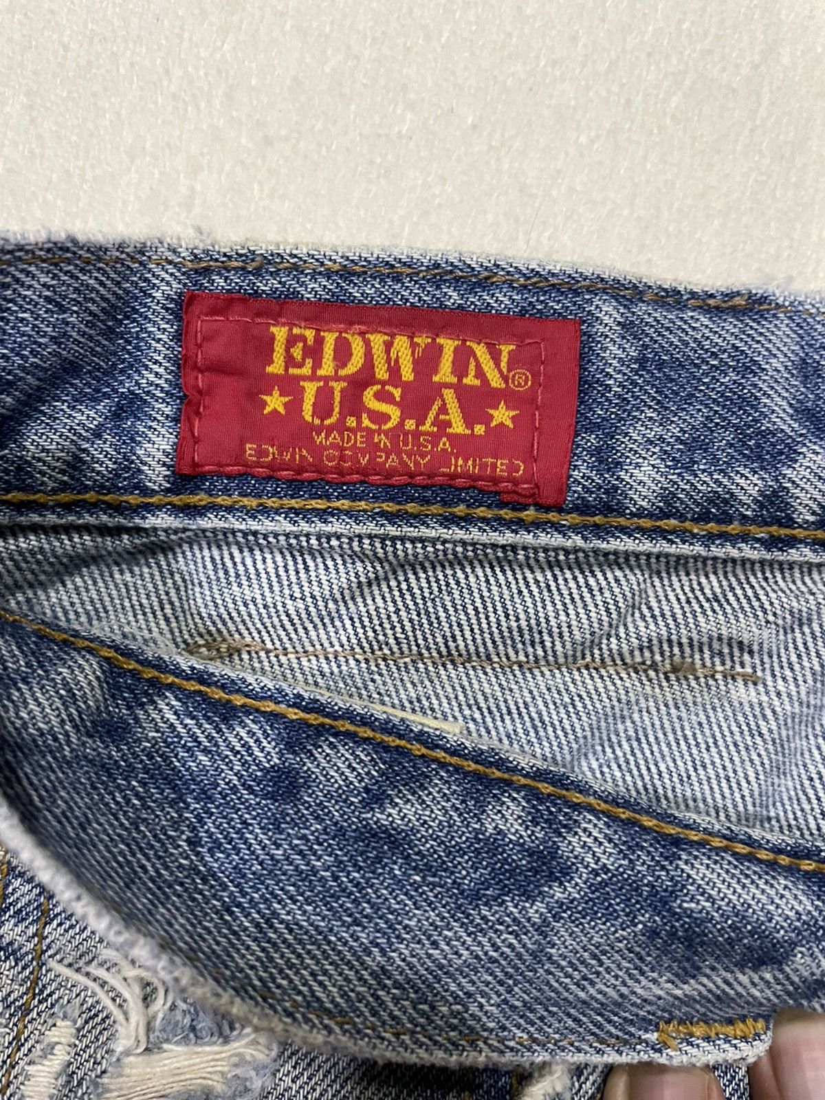 Edwin Vintage EDWIN Baggy Distress Mudwash Denim Jeans Size US 32 / EU 48 - 8 Thumbnail
