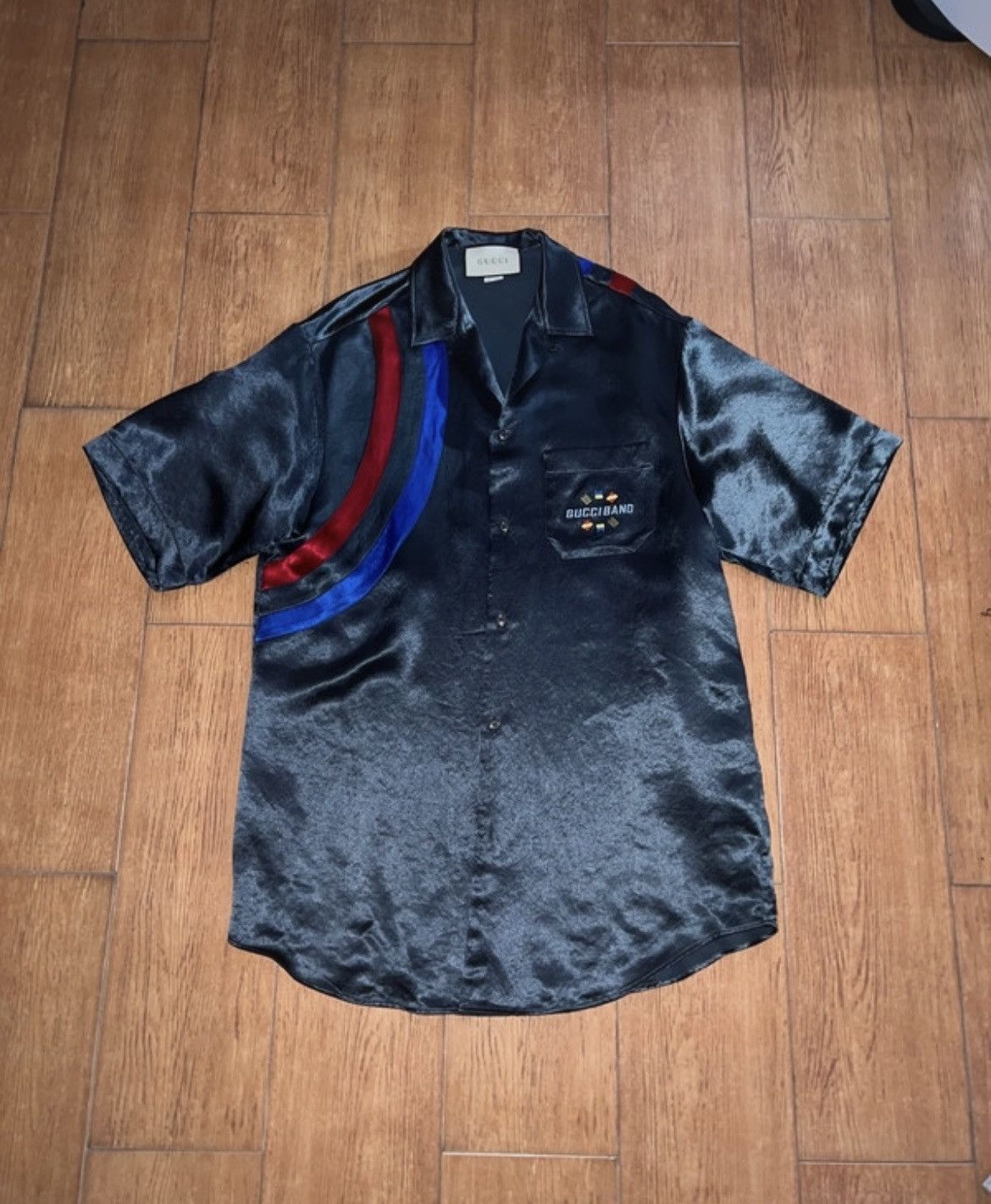 image of Gucci Shirts in Blue, Men's (Size Small)