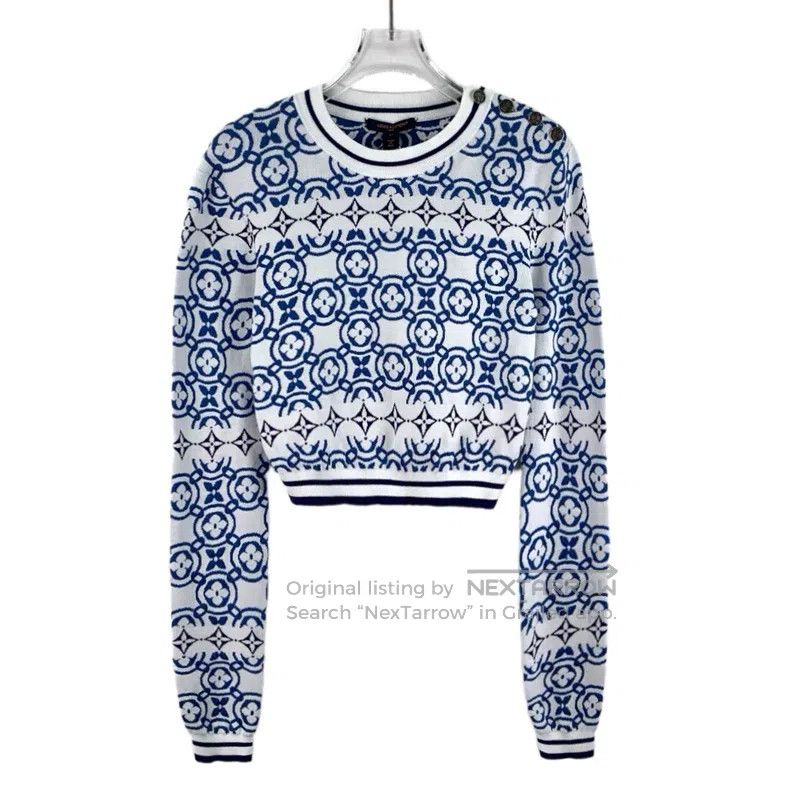 Louis Vuitton Louis Vuitton 23 color-block logo cotton crewneck long-sle Size XS / US 0-2 / IT 36-38 - 1 Thumbnail