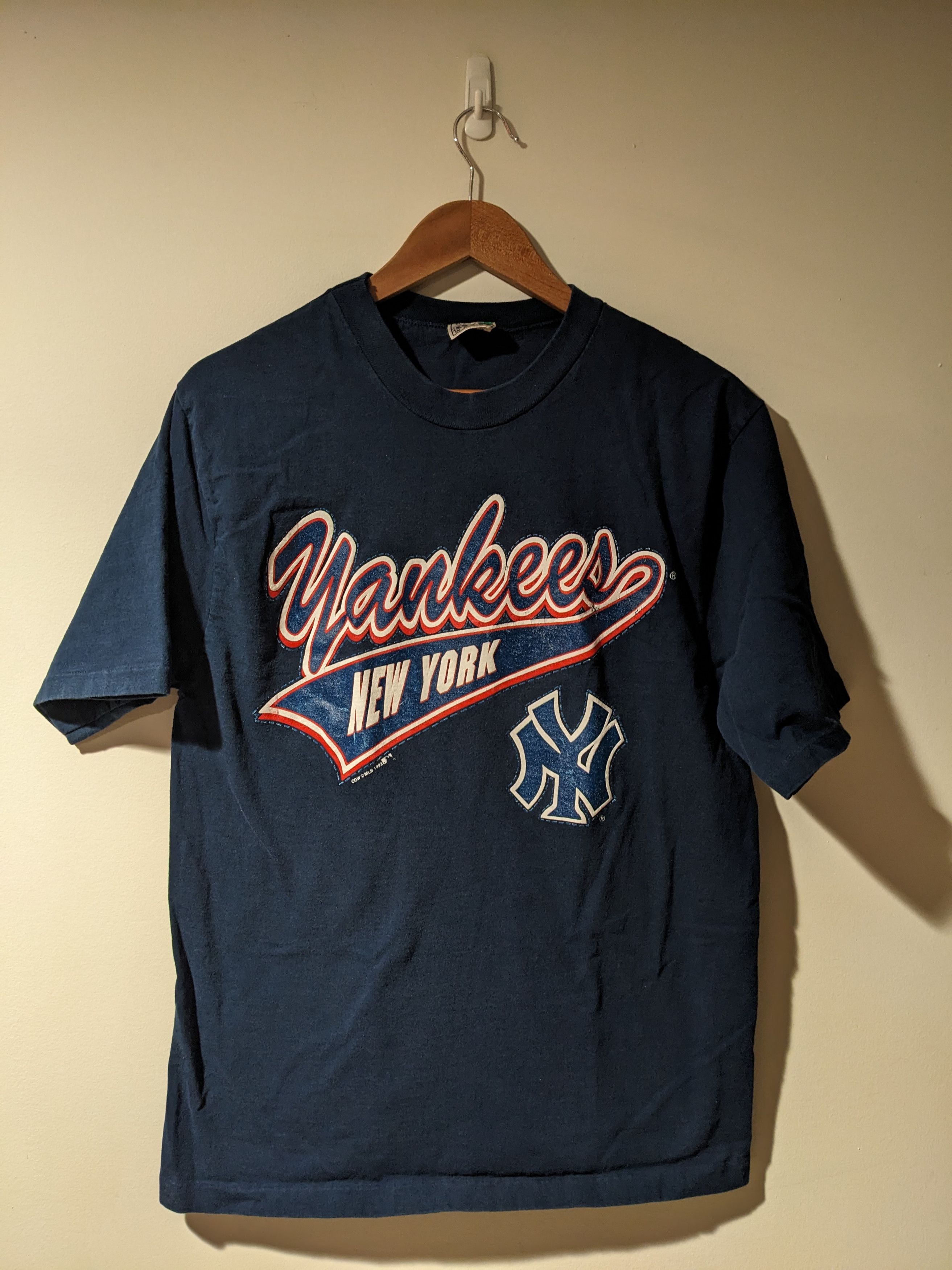MLB × Vintage Vintage 1992 New York Yankees Spell Out Logo MLB T-Shirt Size US M / EU 48-50 / 2 - 1 Thumbnail