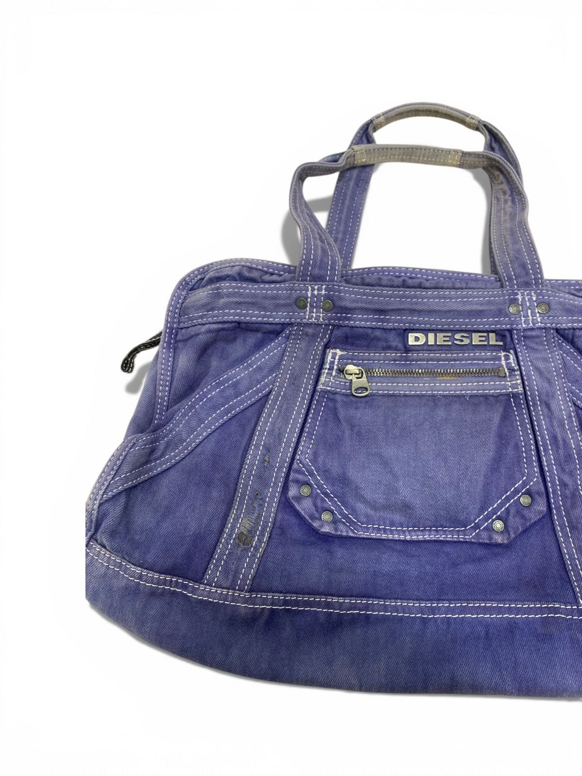 Diesel Vintage Diesel Blue Denim Duffel Bag Avant Garde Japanese Size ONE SIZE - 2 Thumbnail
