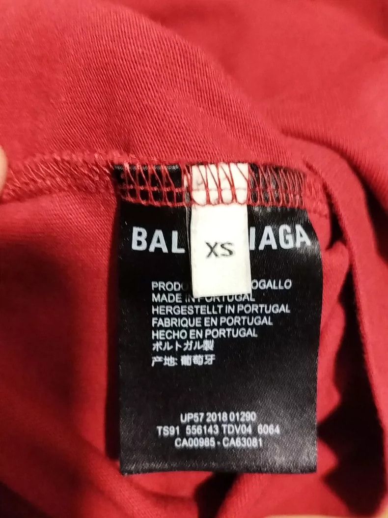 Balenciaga Balenciaga Burgundy short-sleeve T-shirt, size xs Size US XS / EU 42 / 0 - 8 Thumbnail