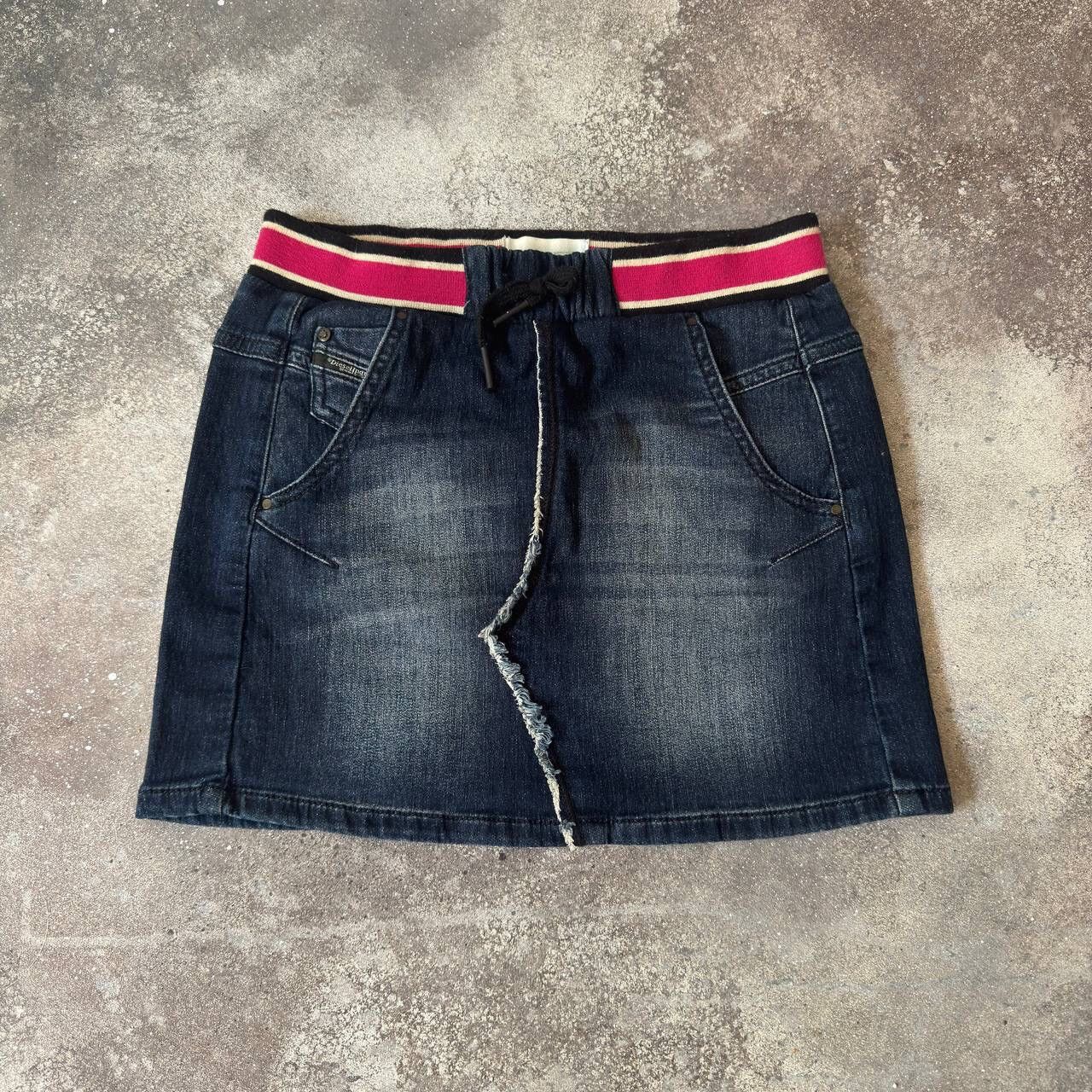Diesel × Vintage Diesel Vintage Distressed Washed Denim Mini Skirt Size 24" / US 00 / IT 34 - 1 Thumbnail