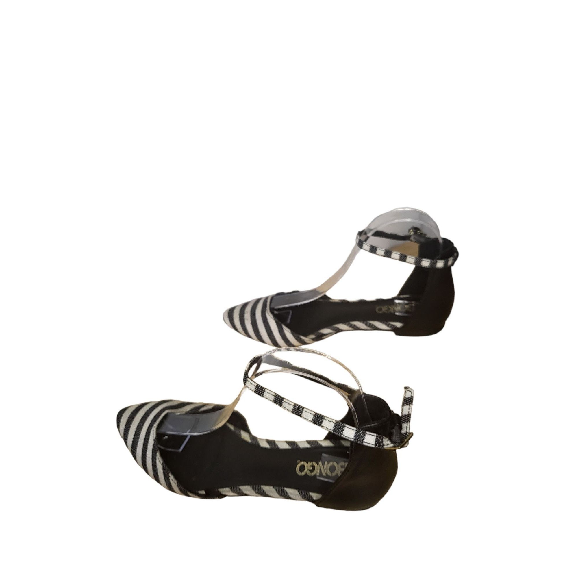 Vintage Bongo Striped Gladiator Shoes Women Sz 6 M Pointed Toe Boho Size US 6 / IT 36 - 2 Thumbnail