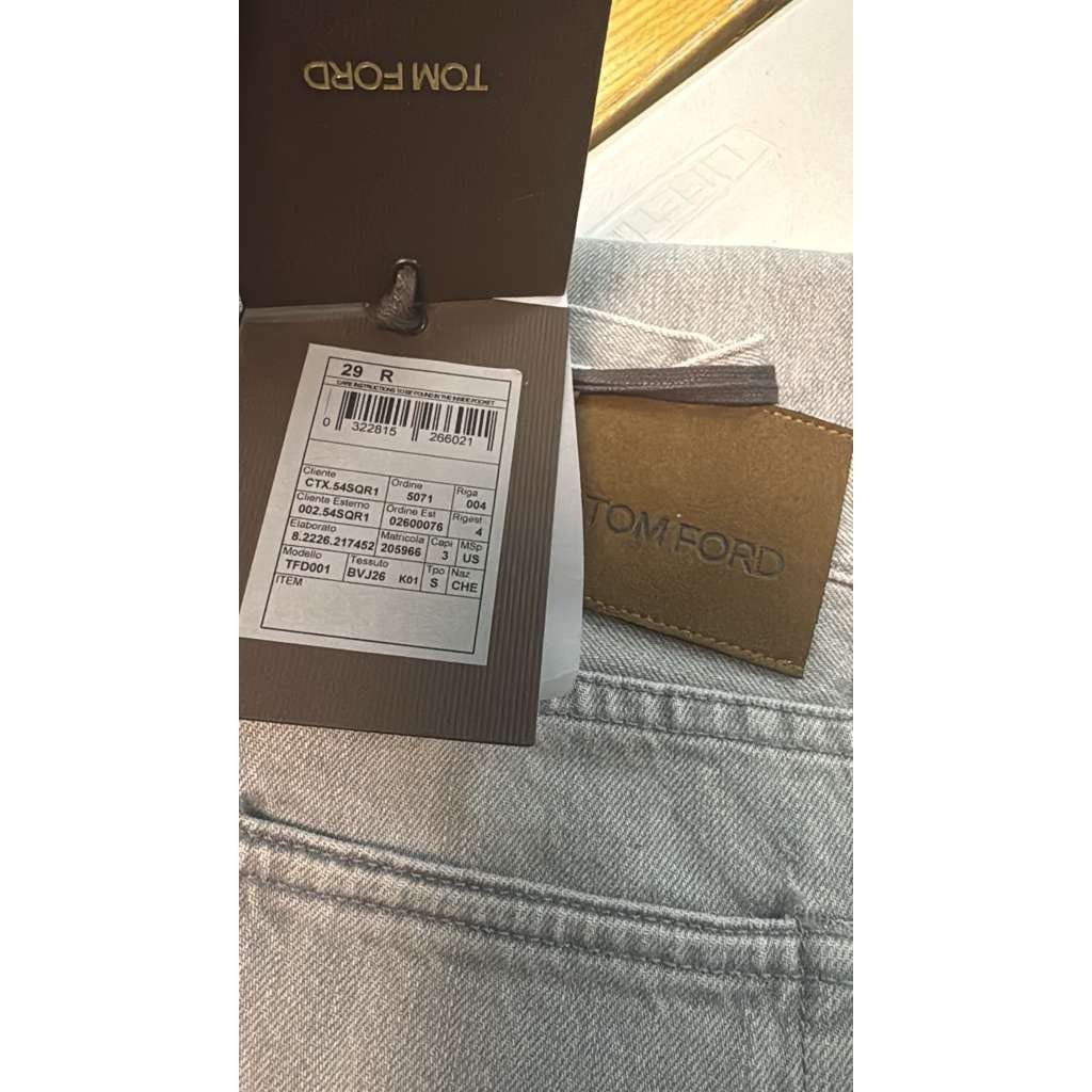 Tom Ford o1rshd1 Slim-Fit Denim Jeans in Pale Grey Size US 29 - 20 Thumbnail