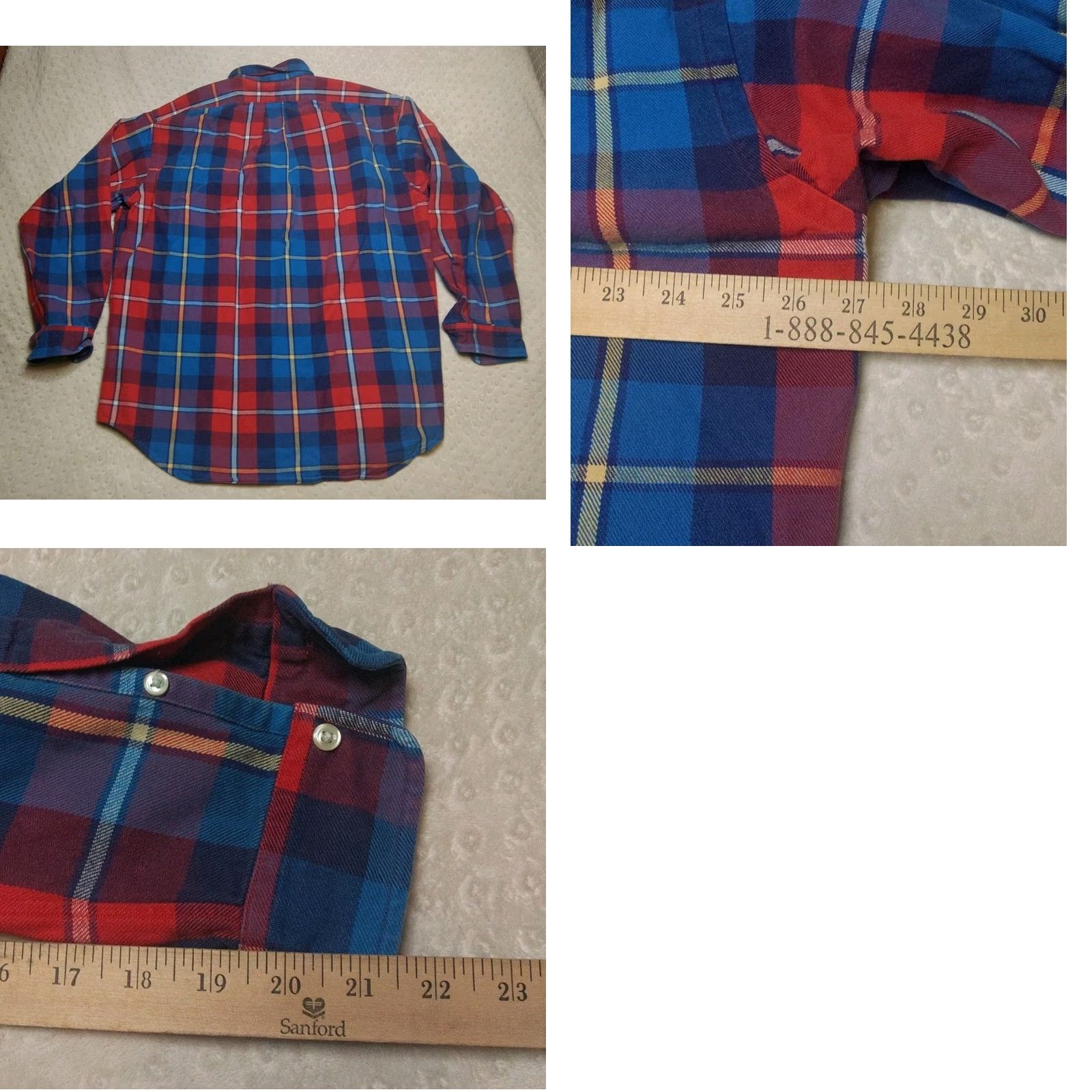 Ralph Lauren Ralph Lauren Flannel Shirt Heavy-Weight 100% Cotton Red/Blue Mens XL Vintage Button-Up Plaid Size US XL / EU 56 / 4 - 8 Thumbnail
