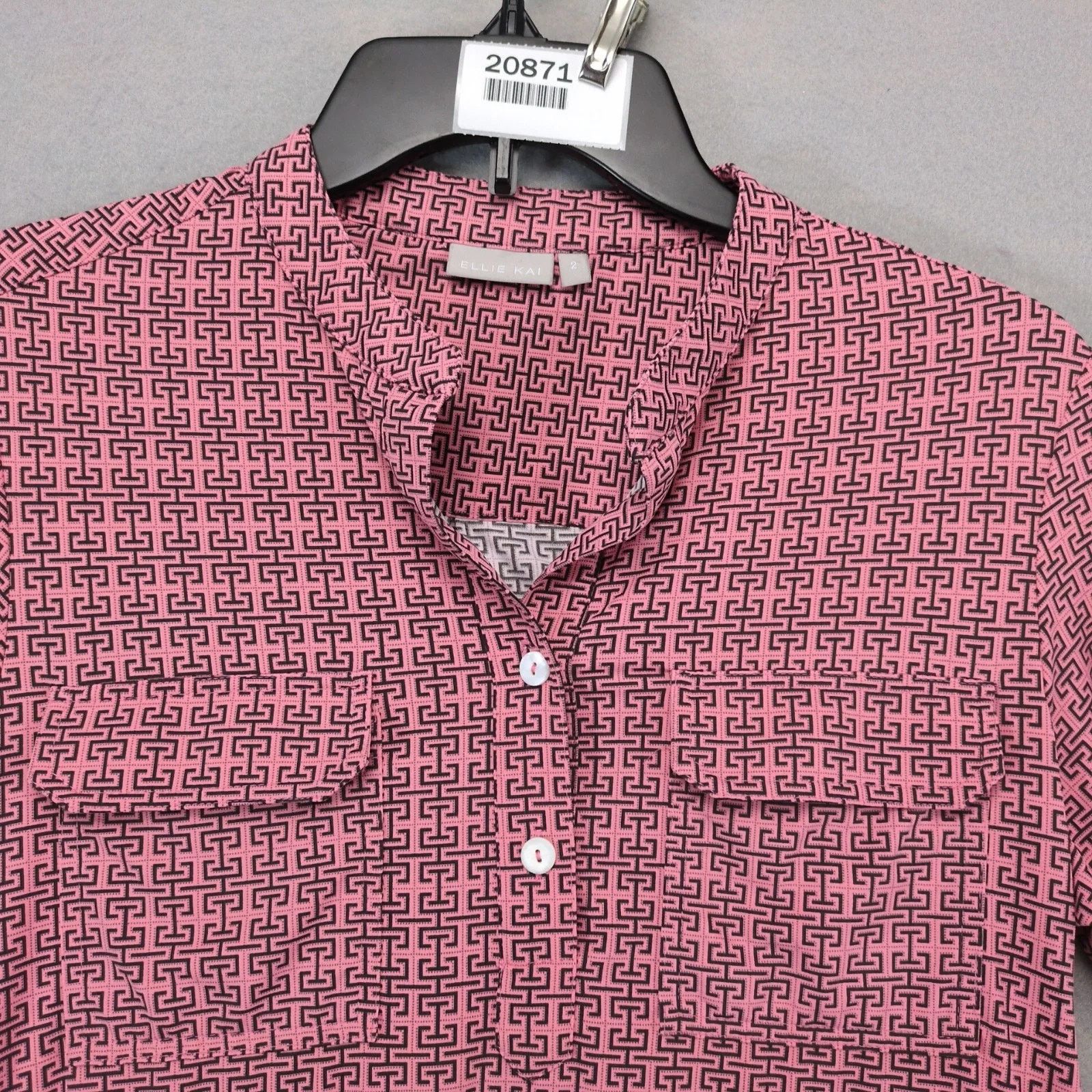Other Ellie Kai Pink Geometric Shirt Dress Sz 2 Scuba Fabric Size XS / US 0-2 / IT 36-38 - 10 Thumbnail