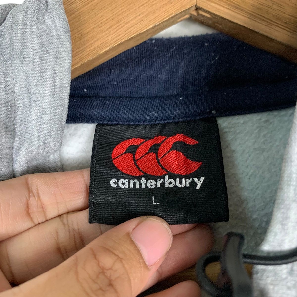 Canterbury of New Zealand CANTERBURY Big Logo Pullover Hoodies Sweatshirt #1544-C69 Size US L / EU 52-54 / 3 - 15 Thumbnail