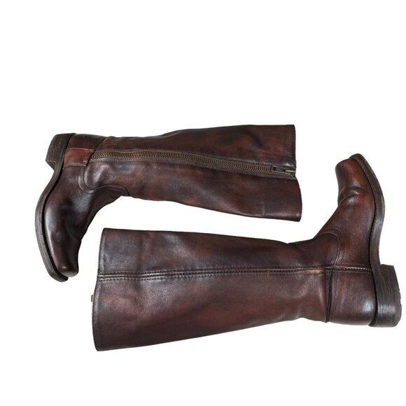 Frye FRYE Heath Women’s Sz 5.5 B Outside Zip Brown Leather Boots Size US 5.5 / IT 35.5 - 4 Thumbnail