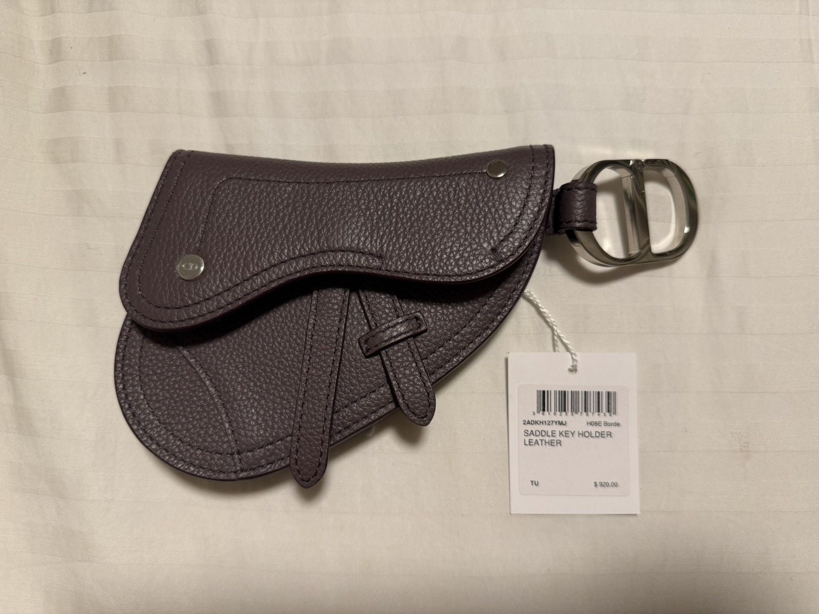 Dior Saddle Brown Key Holder Leather Wallet