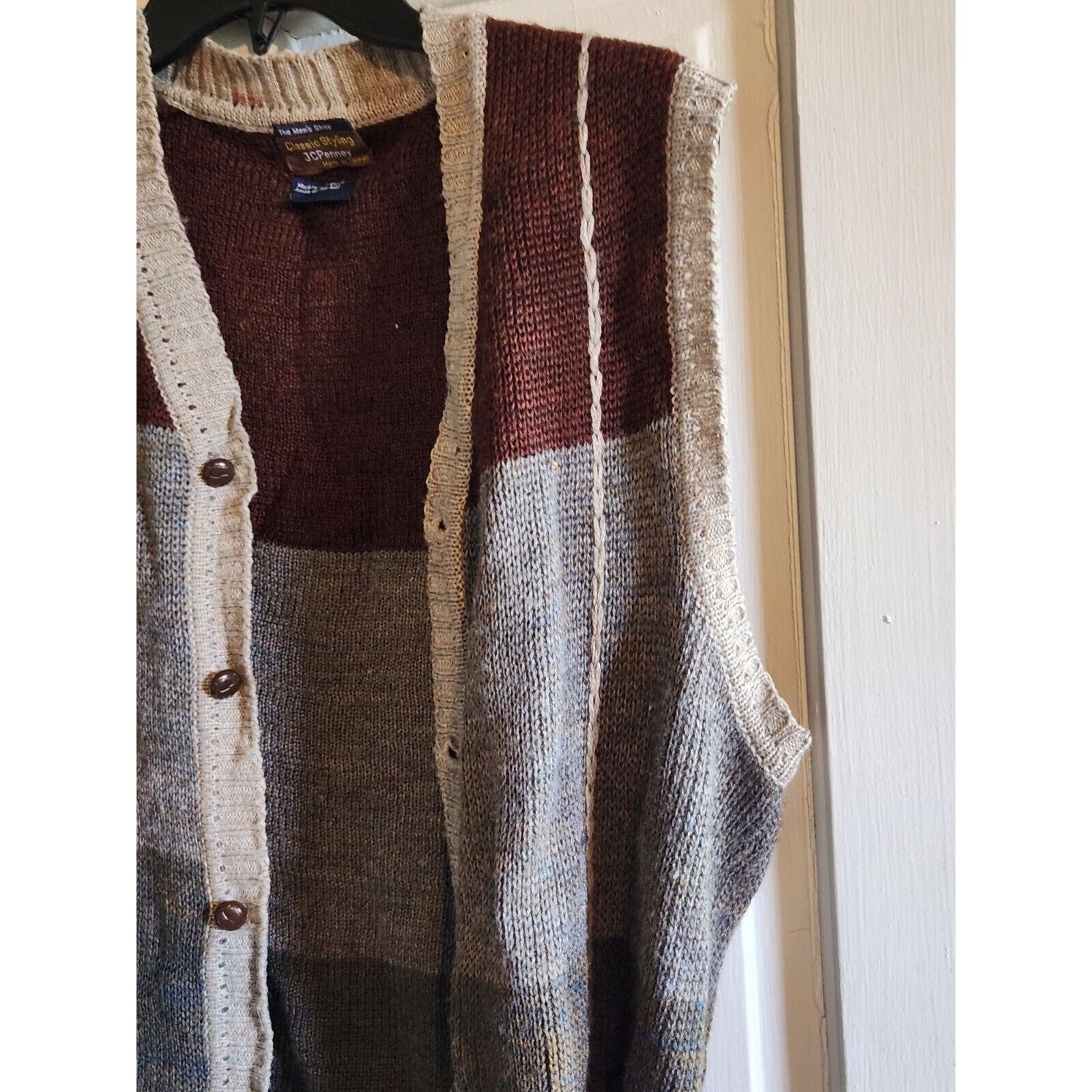Other JC Penny's The Men's Shop Button Up Sweater Vest Wool Large Size US L / EU 52-54 / 3 - 5 Thumbnail