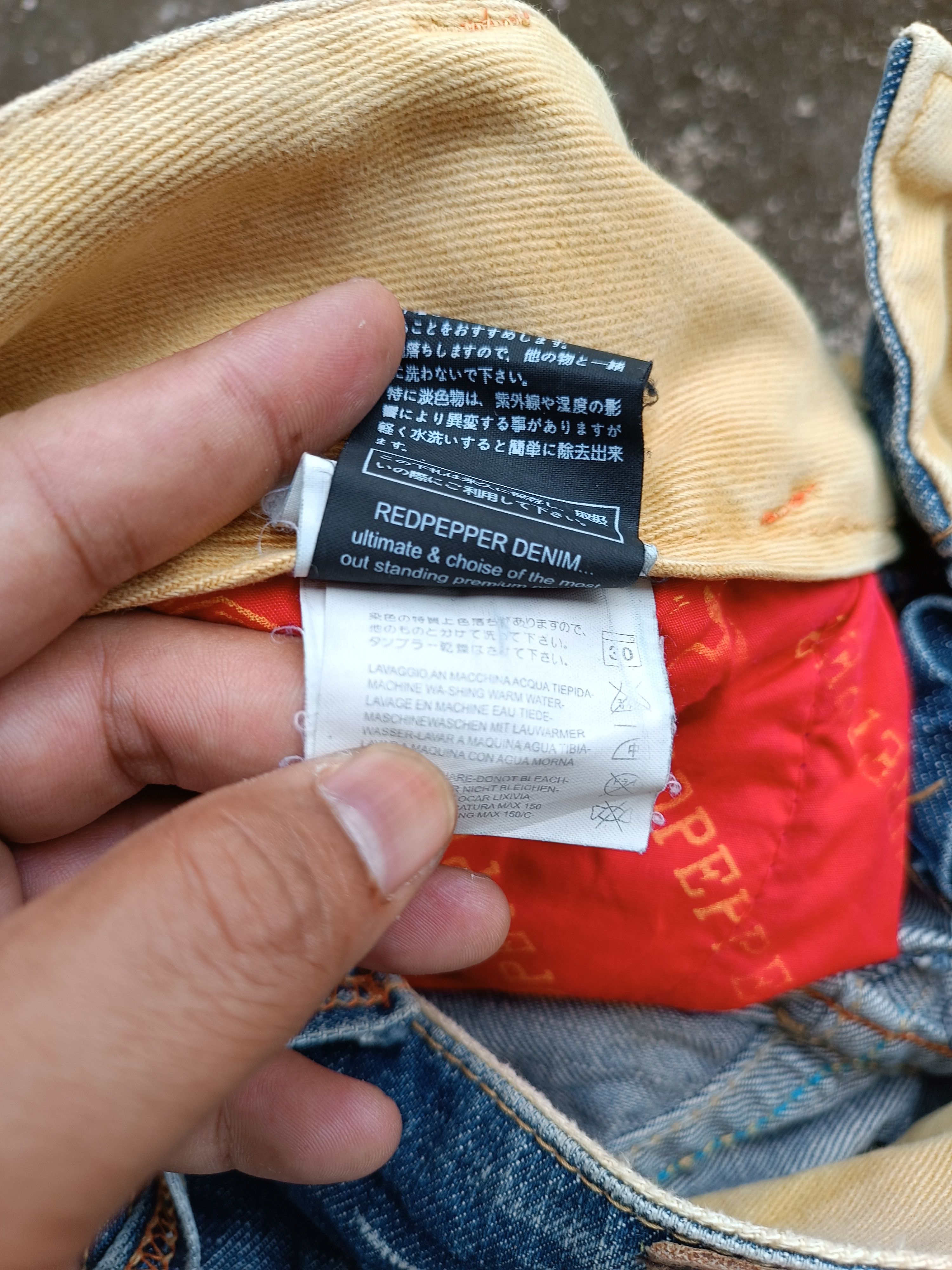If Six Was Nine × Japanese Brand × Le Grande Bleu (L.G.B.) RedPepper RedLabel Flare Distressed Whiskers Faded DenimE243 Size US 26 / EU 42 - 17 Thumbnail