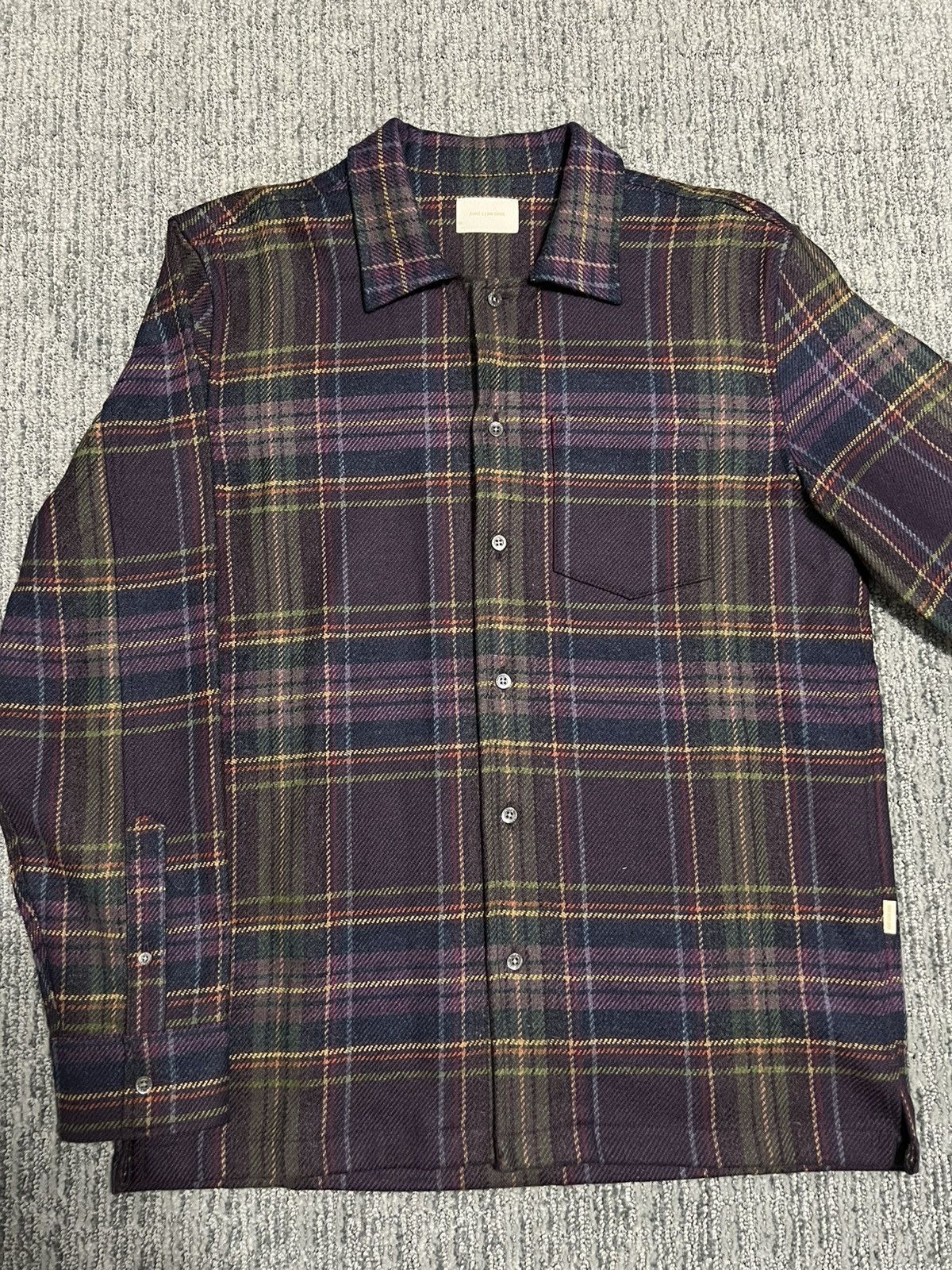 Aime Leon Dore Aime Leon Dore Wool Flannel Camp Collar Plaid Purple Sz Med Size US M / EU 48-50 / 2 - 5 Thumbnail