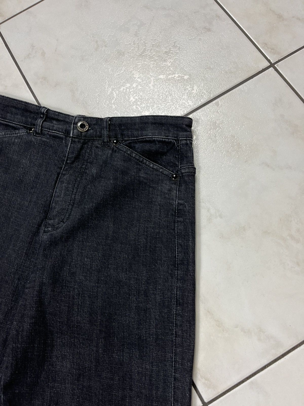 DOROTHEE SCHUMACHER × Designer Dorothee Schumacher flared dark goth denim jeans pants baggy Size 26" / US 2 / IT 38 - 10 Thumbnail