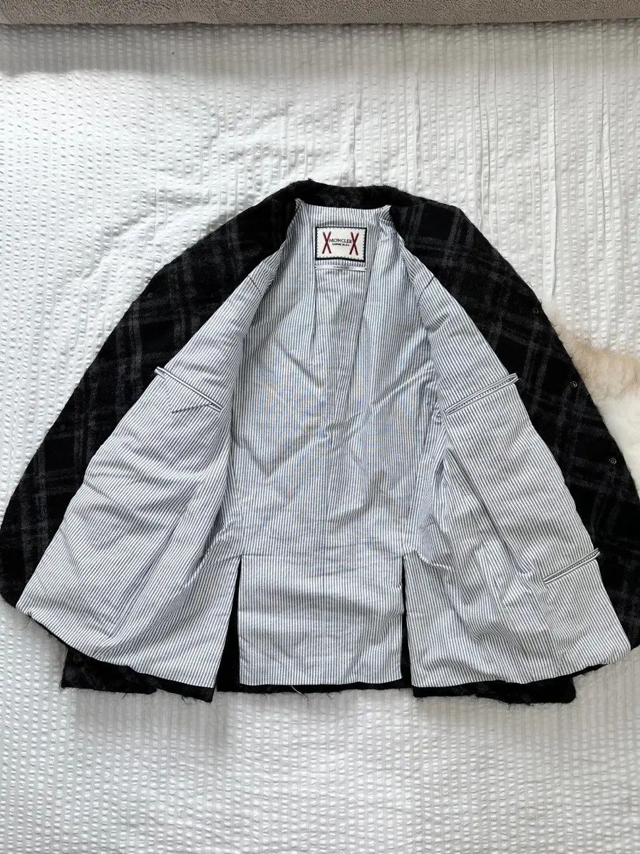 Moncler Gamme Bleu × Thom Browne Grey Plaid Quilted Down Blazer AW17-18 Size US S / EU 44-46 / 1 - 3 Thumbnail