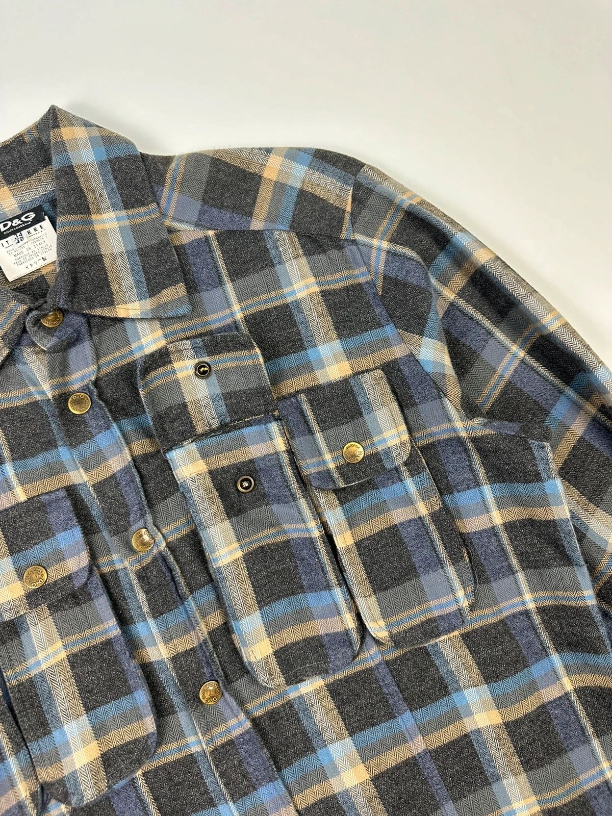 Dolce & Gabbana Dolce Gabbana 00’s Flannel Cargo Checked Shirt Longsleeves Size US M / EU 48-50 / 2 - 3 Thumbnail