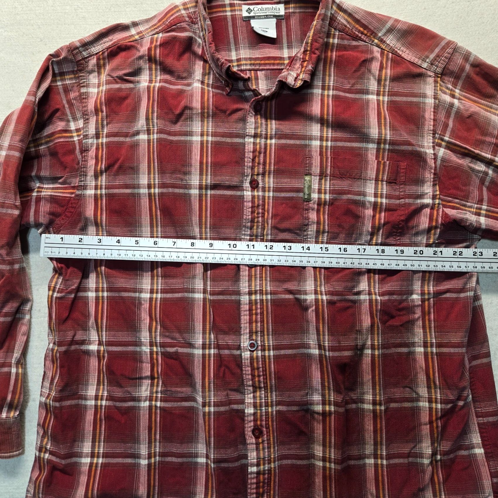 Vintage Columbia Shirt Plaid Long Sleeve Button-Up 2XL Adult Men Red Casual Fashion Shirt Mens Size US XXL / EU 58 / 5 - 4 Thumbnail