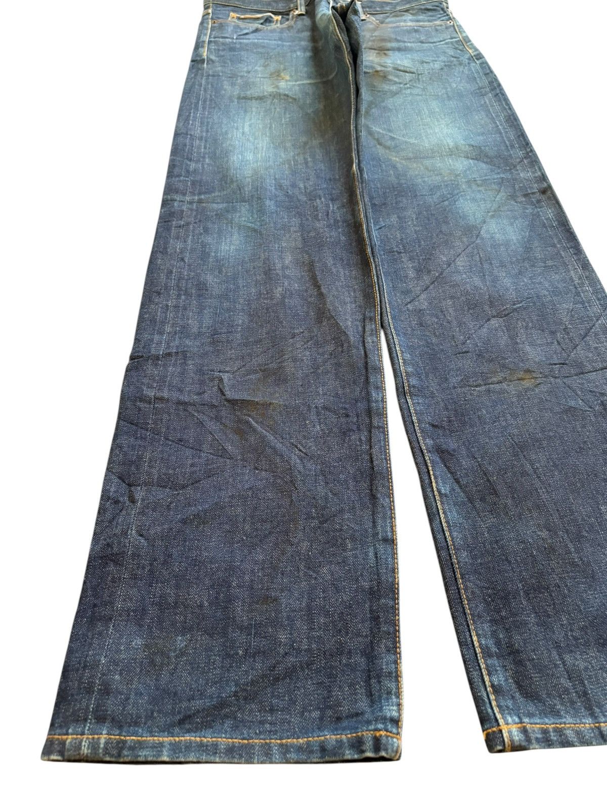 Designer × Japanese Brand Vintage Japanese Brand Raw Denim Selvedge Loose Jeans Size US 33 - 7 Thumbnail
