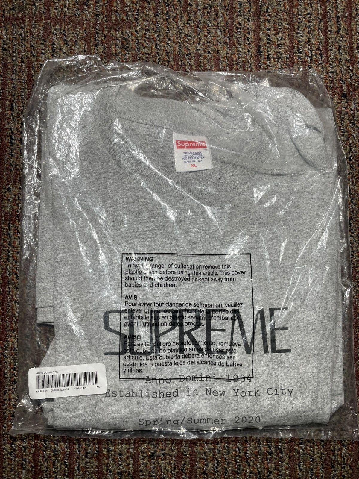 Supreme Supreme Anno Domini Tee (X-Large) Size US XL / EU 56 / 4 - 2 Thumbnail