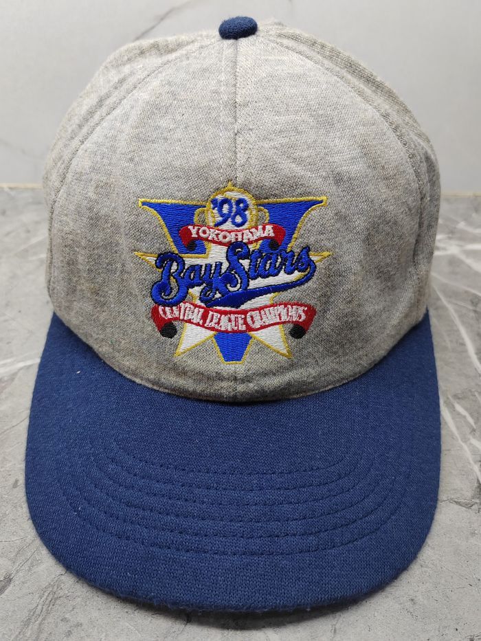 Japanese Brand Vintage 1998 Yokohama Bay Stars Central League Champions Cap Size ONE SIZE - 1 Thumbnail