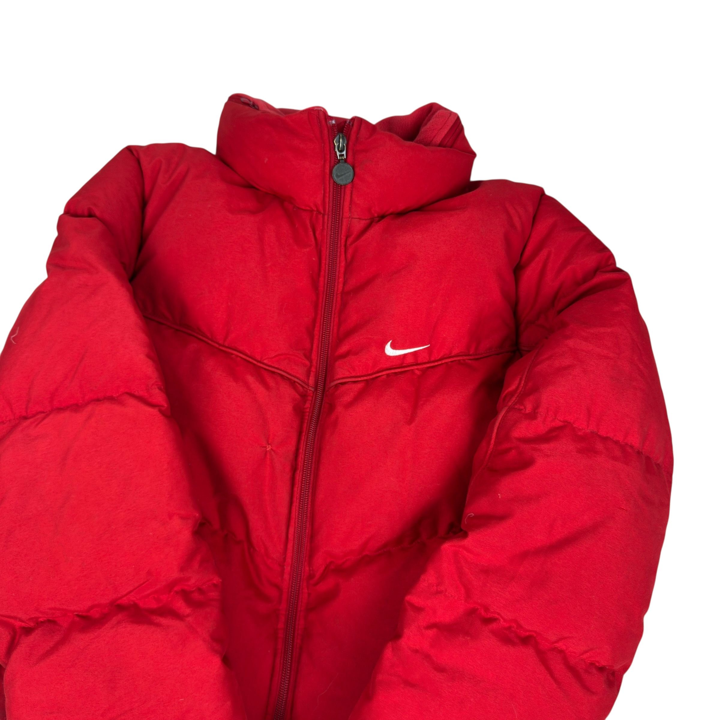 Nike Nike Women's Red White Solo Swoosh Full Zip Puffer Jacket M Size M / US 6-8 / IT 42-44 - 3 Thumbnail
