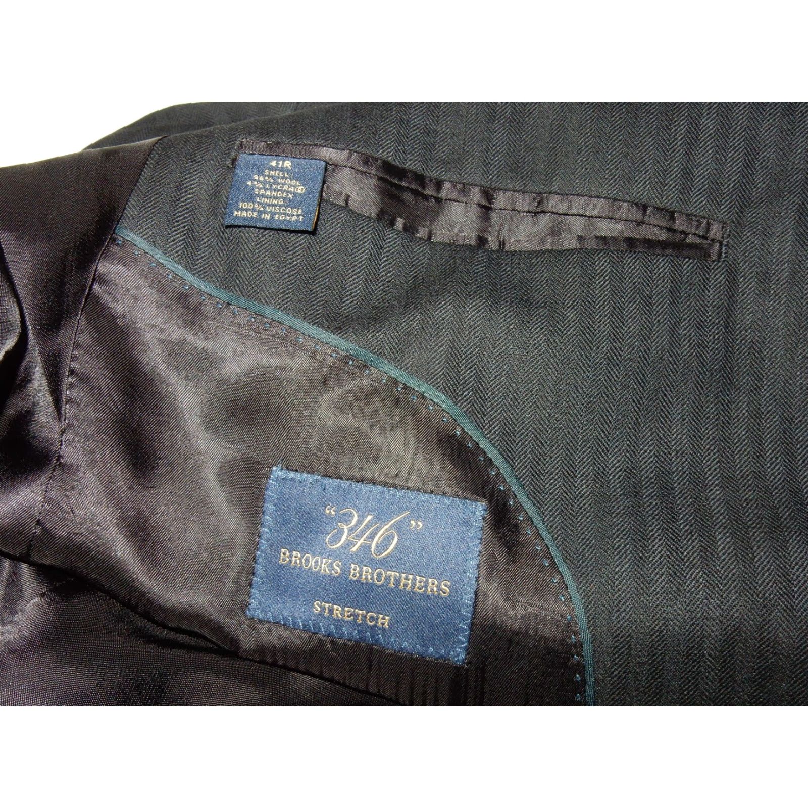 Brooks Brothers Brooks Brothers Men's Blazer Jacket Sport Coat Wool Size 41R Black 2 Button 1 Vent Mens Size 42R - 7 Thumbnail