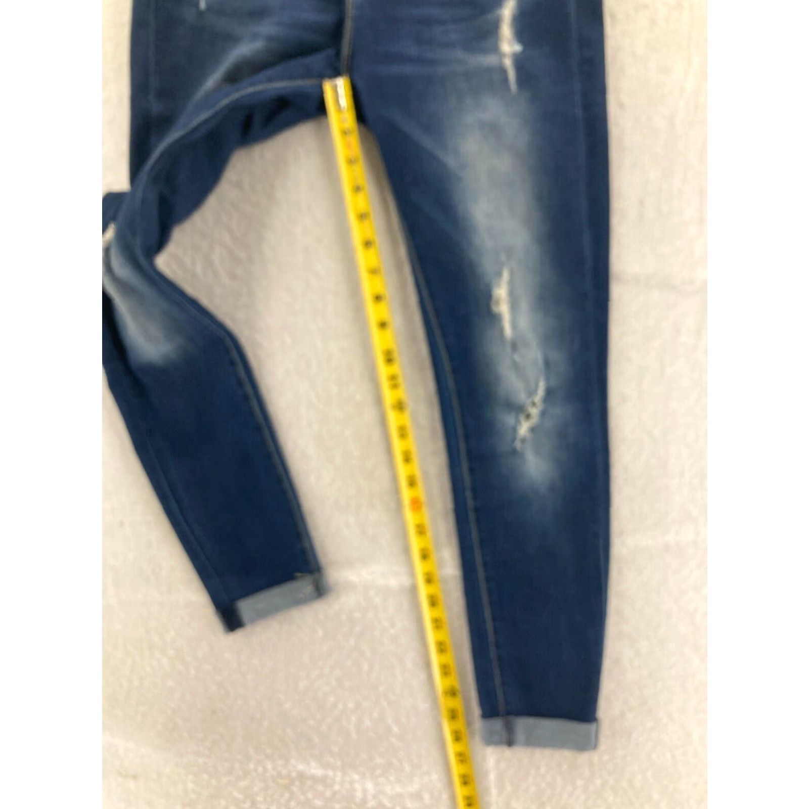 Vintage California Vintage Womens Light Blue Ripped Knee Skinny Jeans Size 27" / US 4 / IT 40 - 5 Thumbnail