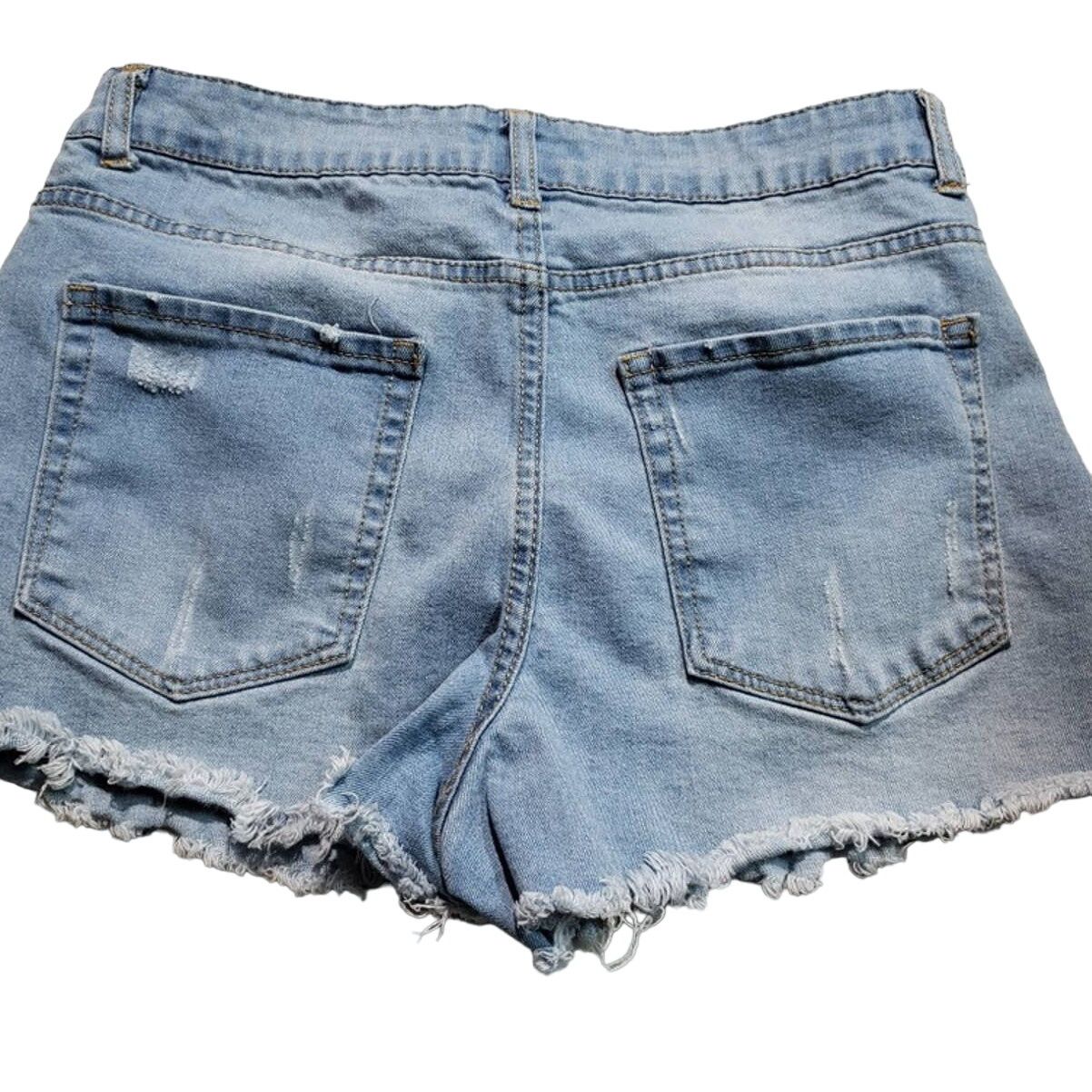 Forever 21 Forever 21 Shorts Womens 29 Distressed Hot Pants Booty Blue Size 29" - 2 Thumbnail