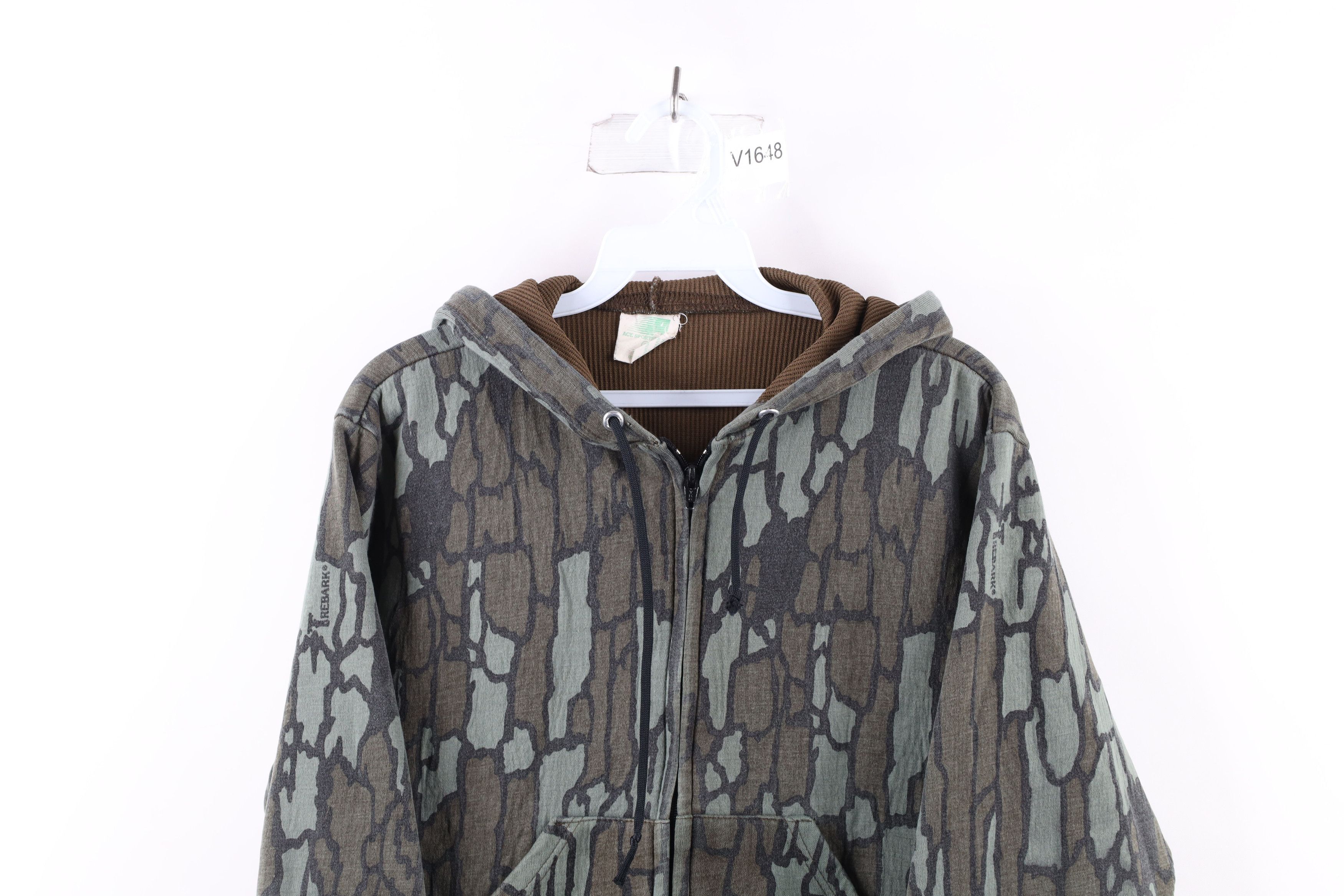 Vintage Vintage 80s Camouflage Thermal Waffle Lined Hoodie USA Size US S / EU 44-46 / 1 - 2 Thumbnail