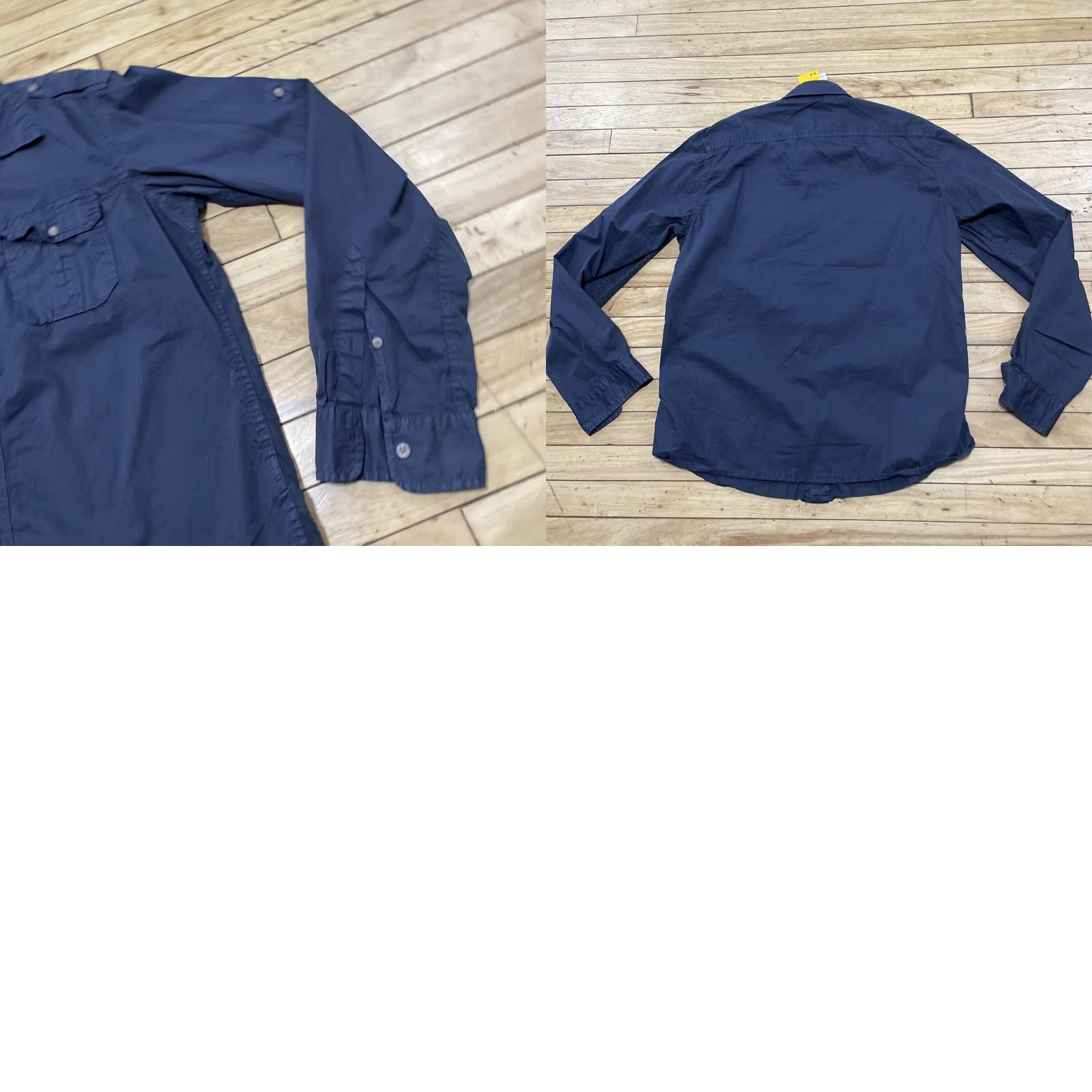 H&M H&M L.o.g.g. Button Up shirt New Men L Fitted Military Navy Blue Long Sleeve Shirt Men's Button-Up Navy Blue 30 Size US M / EU 48-50 / 2 - 10 Thumbnail