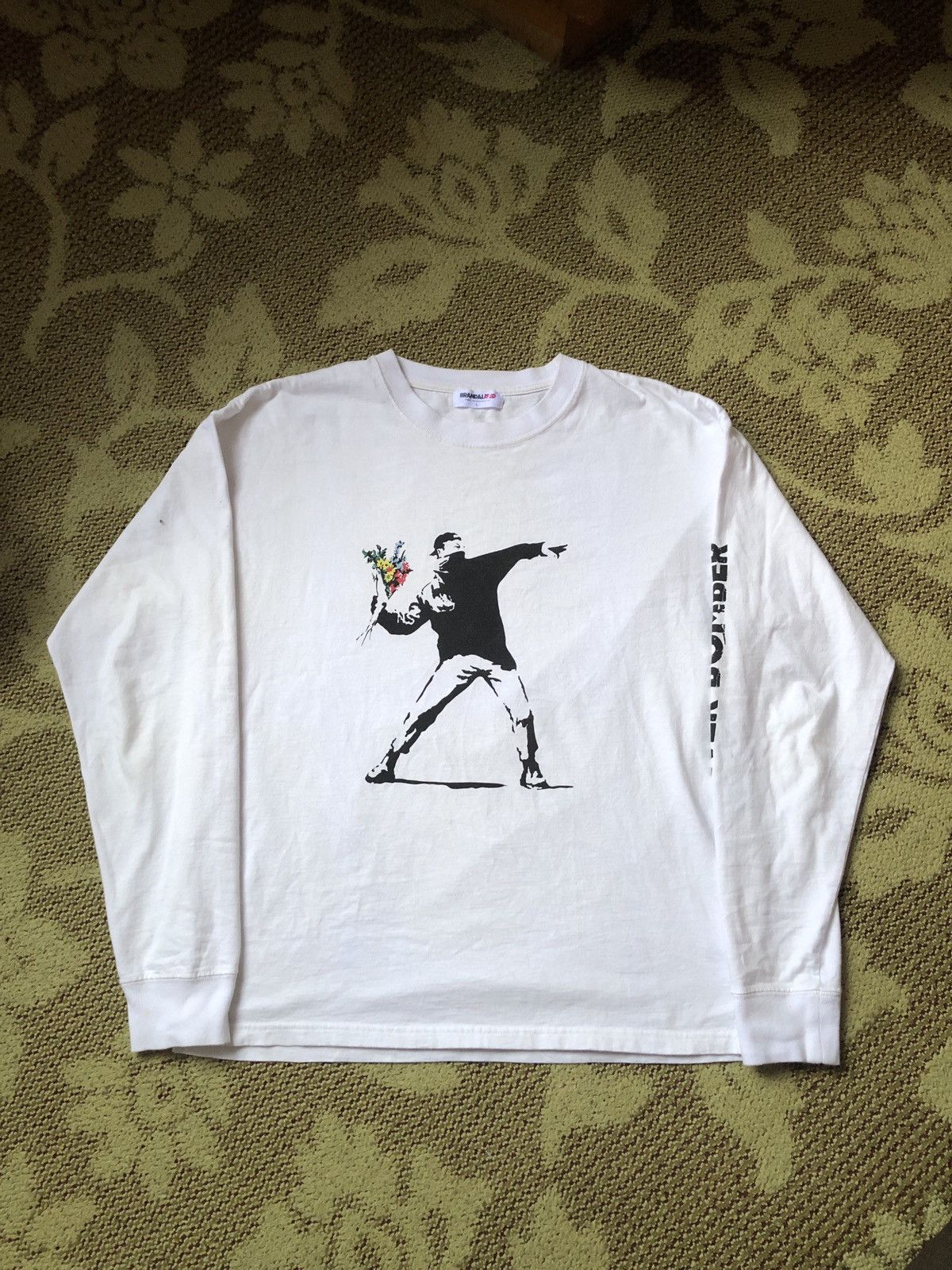 Vintage Vintage Banksy Flower Bomber Size US L / EU 52-54 / 3 - 1 Thumbnail