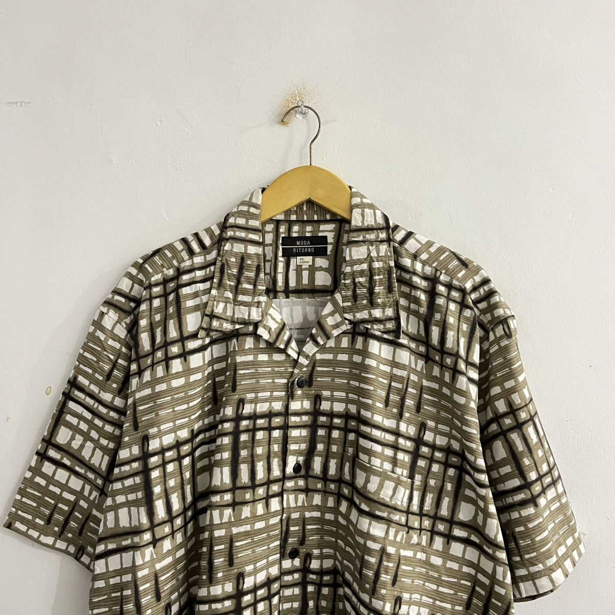 Japanese Brand Moda Ritorno Camp Collar Pattern Shirt Size US XL / EU 56 / 4 - 2 Thumbnail